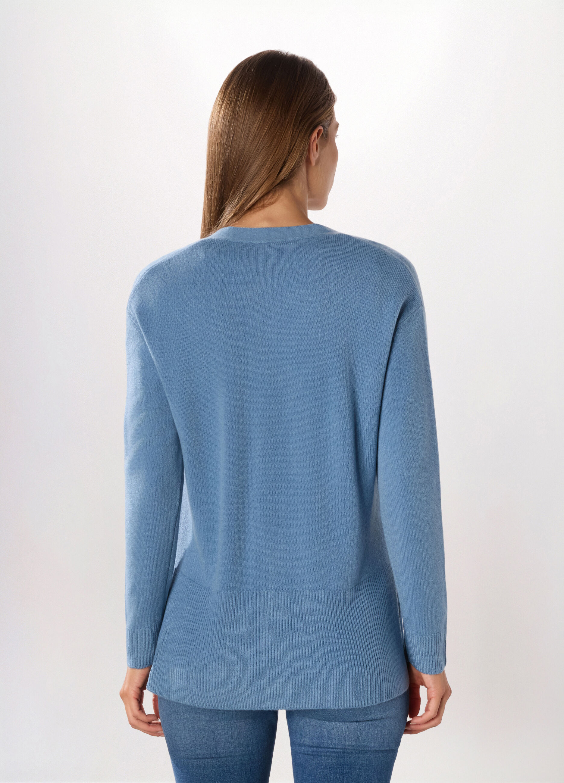 Cardigan tricot con tasche donna_1