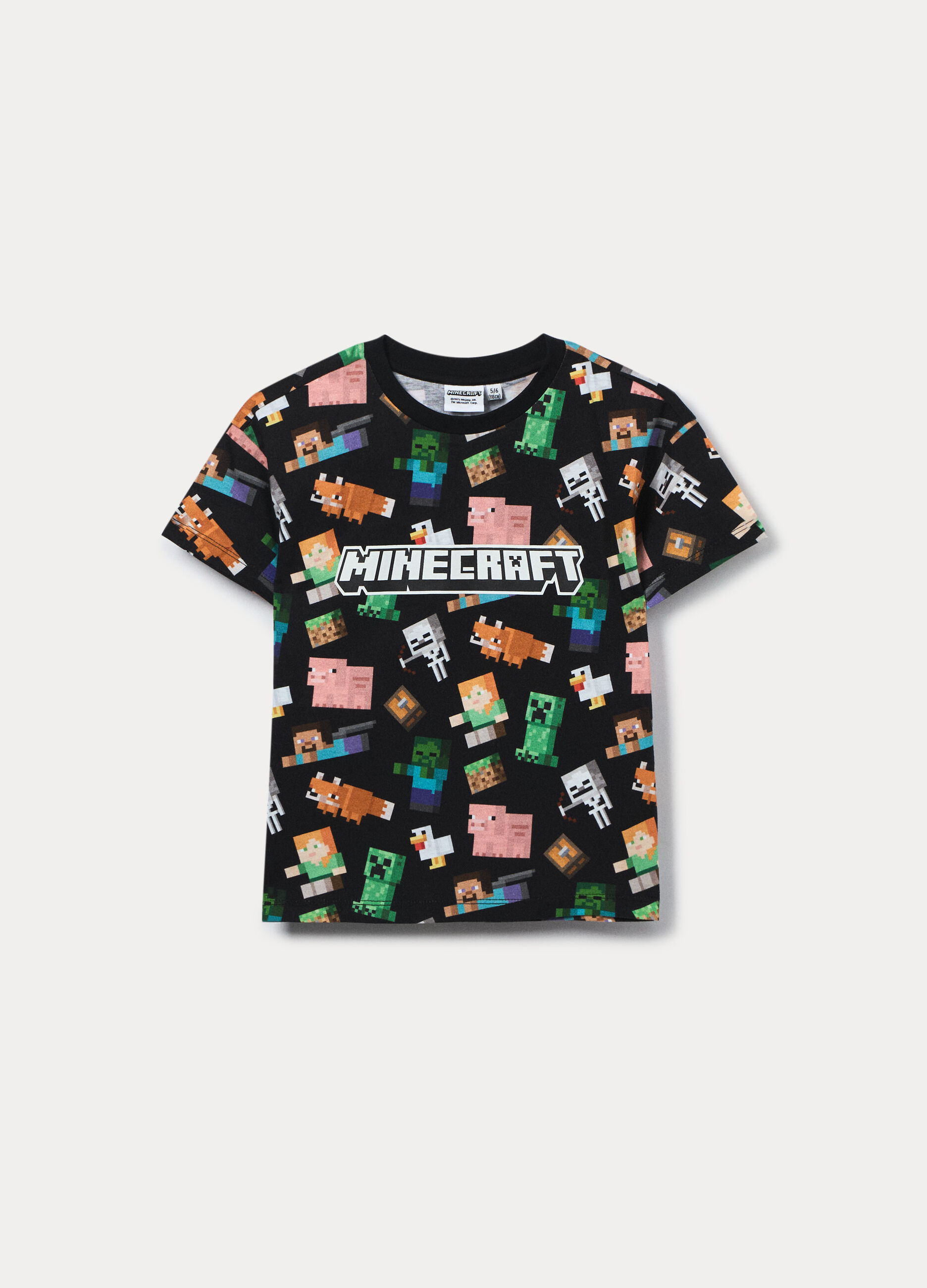 T-shirt Minecraft in jersey di puro cotone bambino_0