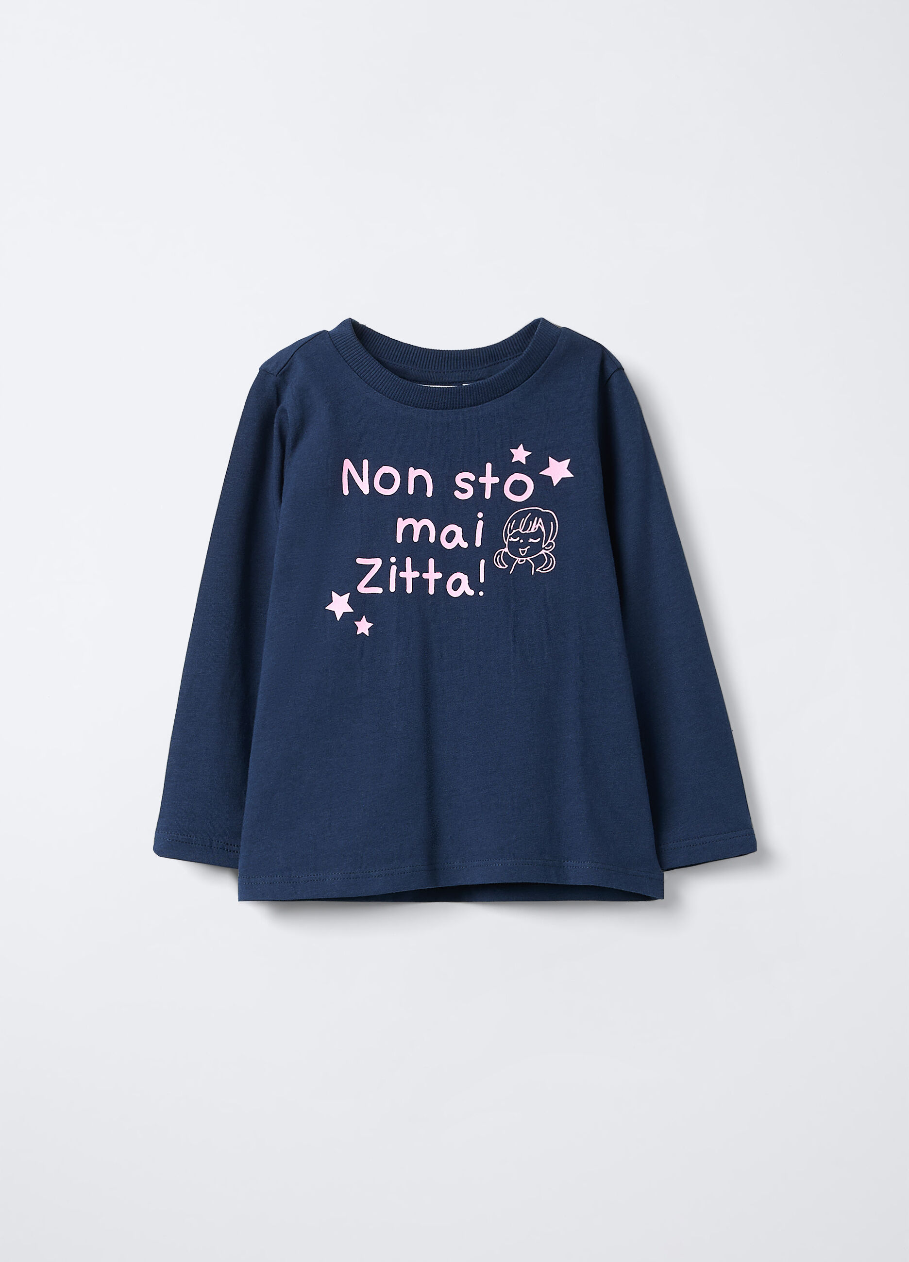T-shirt girocollo in jersey di puro cotone bimba_0