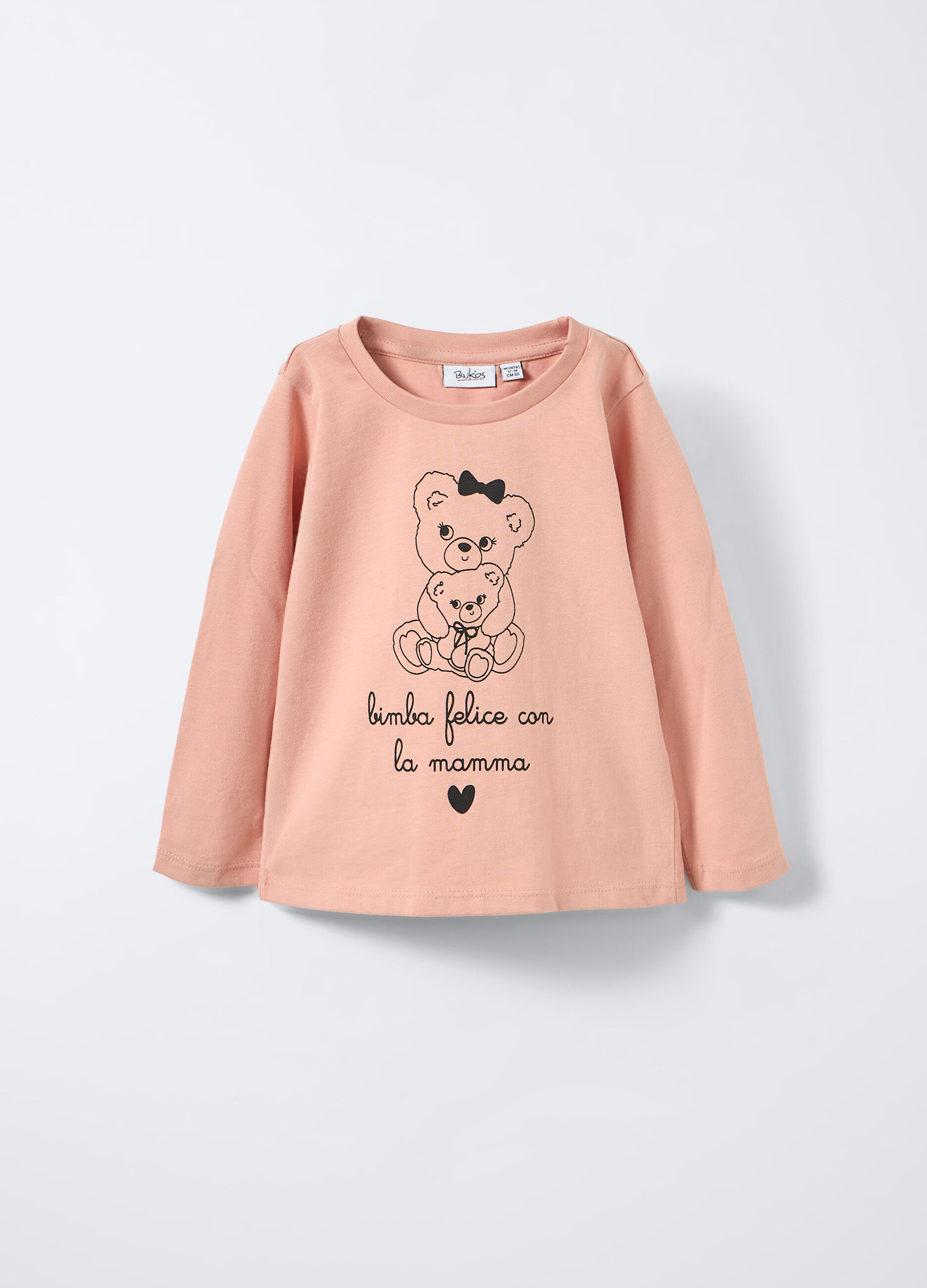 T-shirt girocollo in jersey di puro cotone bimba_0