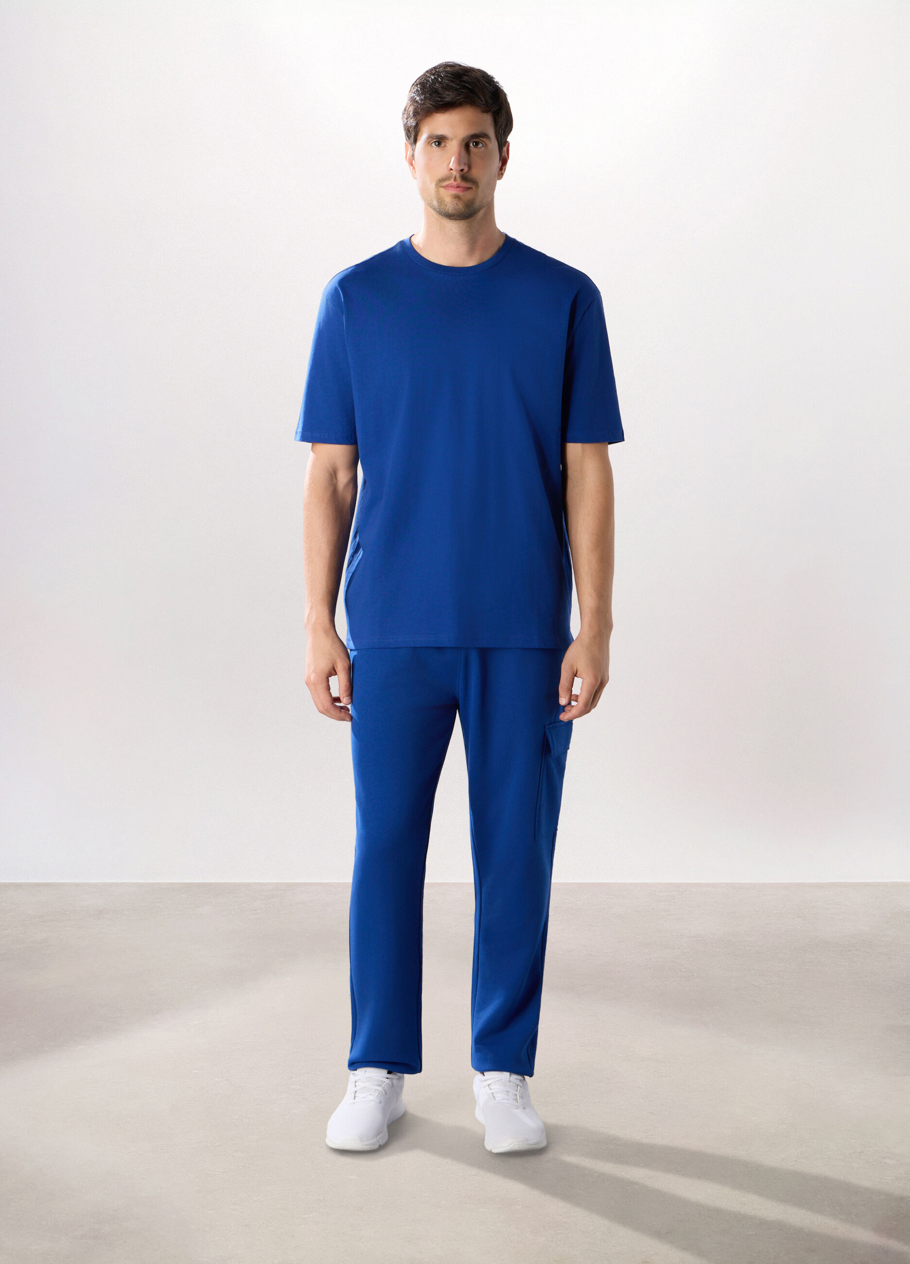 Jogger sportivi in misto cotone uomo_0