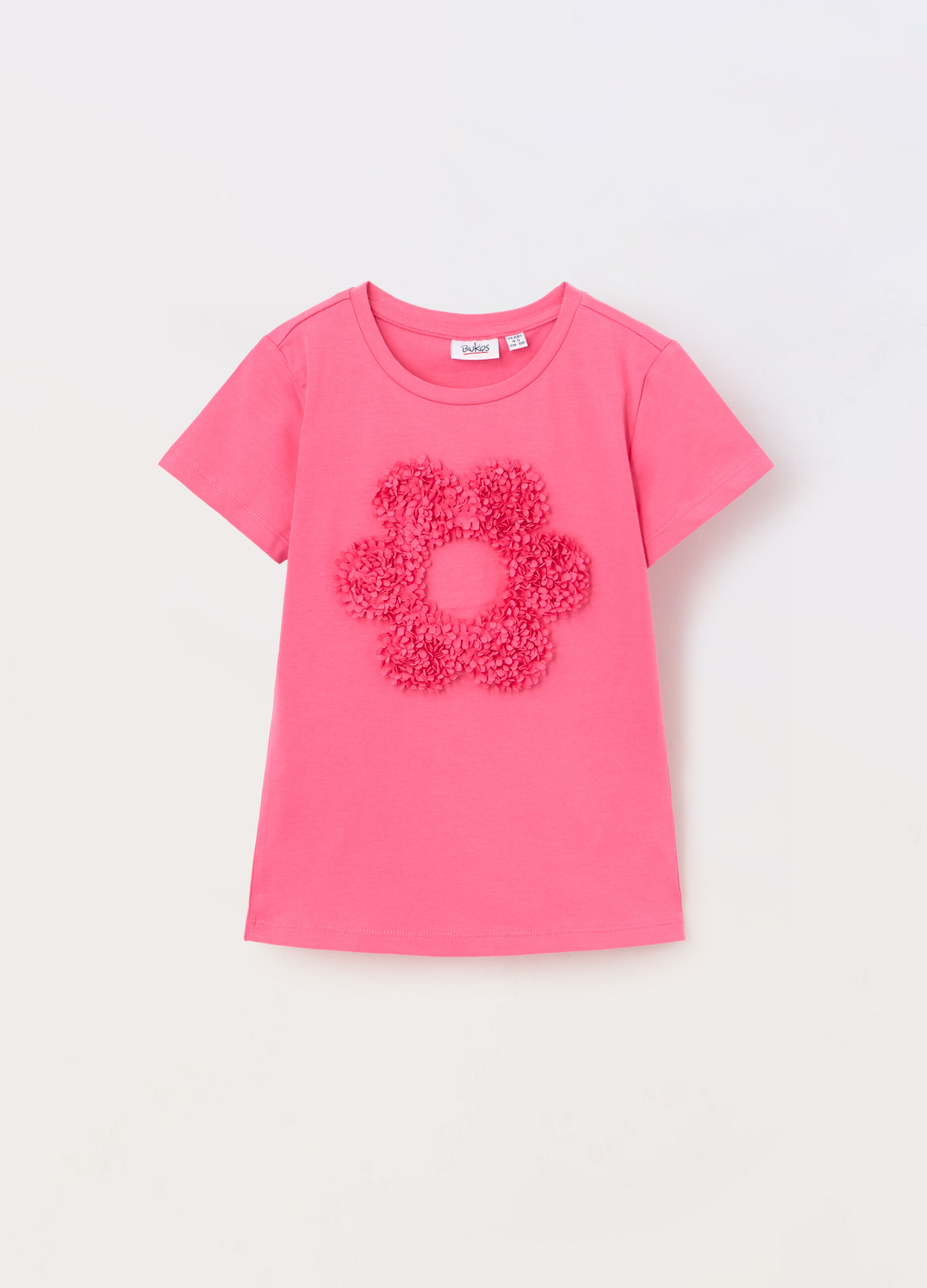 T-shirt in jersey di cotone stretch bambina_0