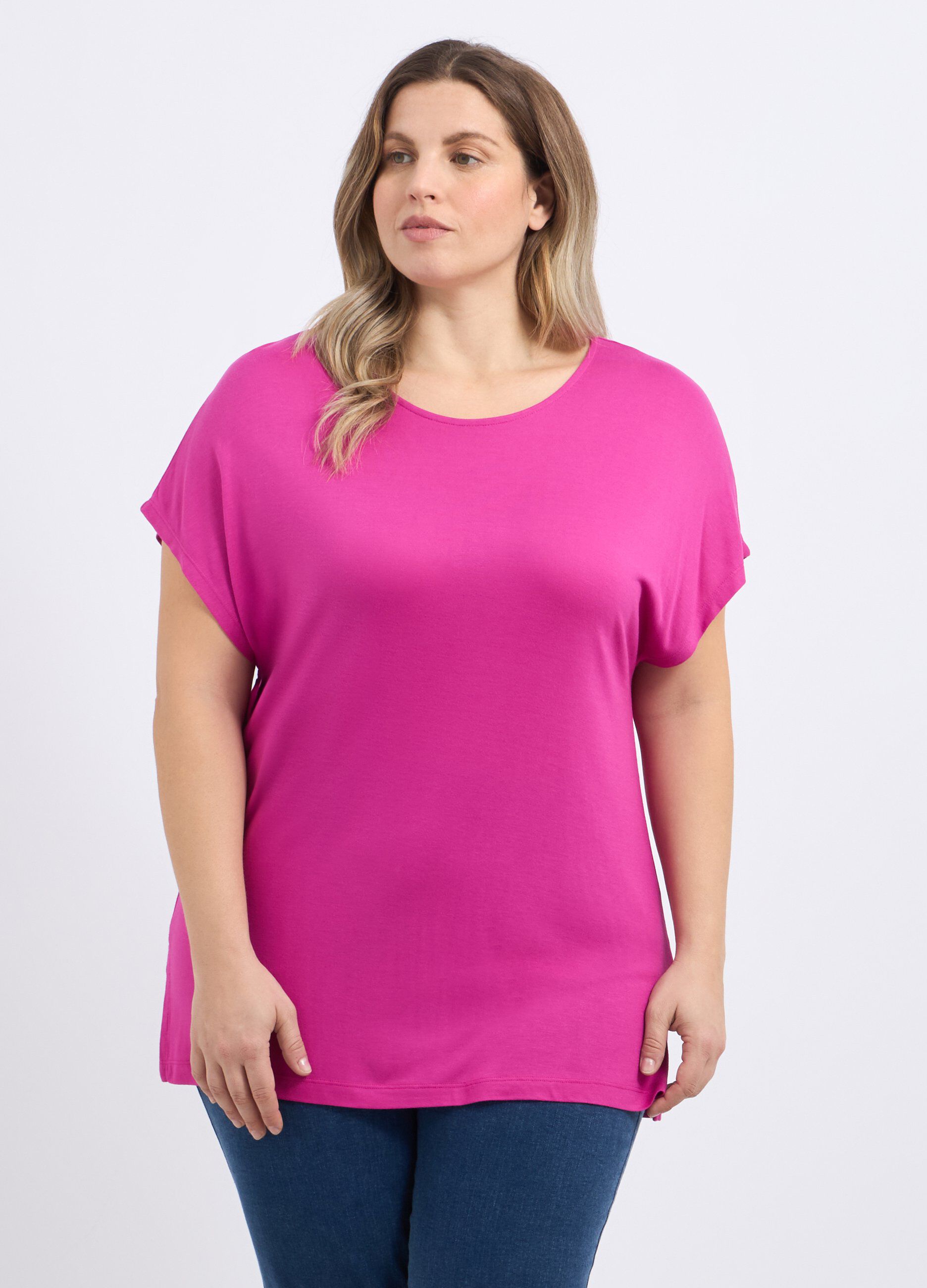 T-shirt in pura viscosa donna curvy_0