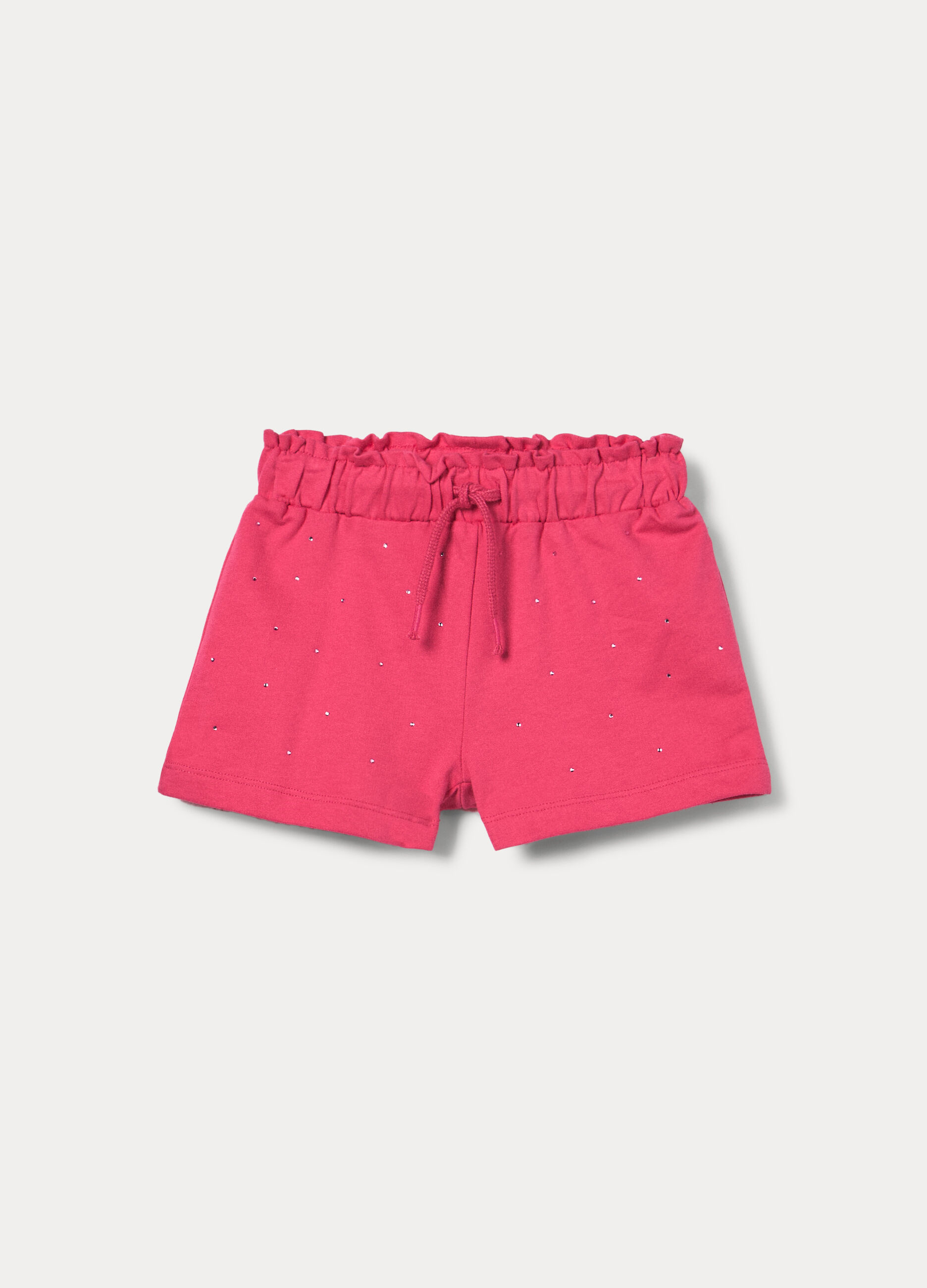 Shorts in french terry di puro cotone bambina_0