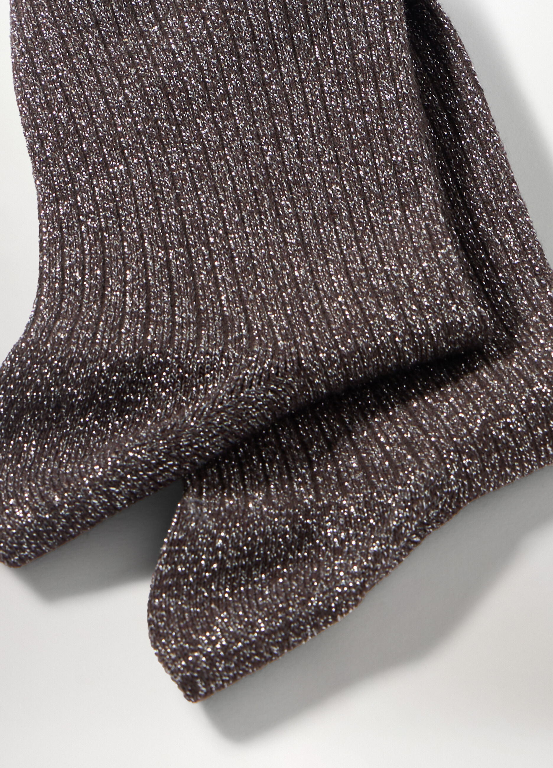 Calze misto cotone con filo lurex donna_1