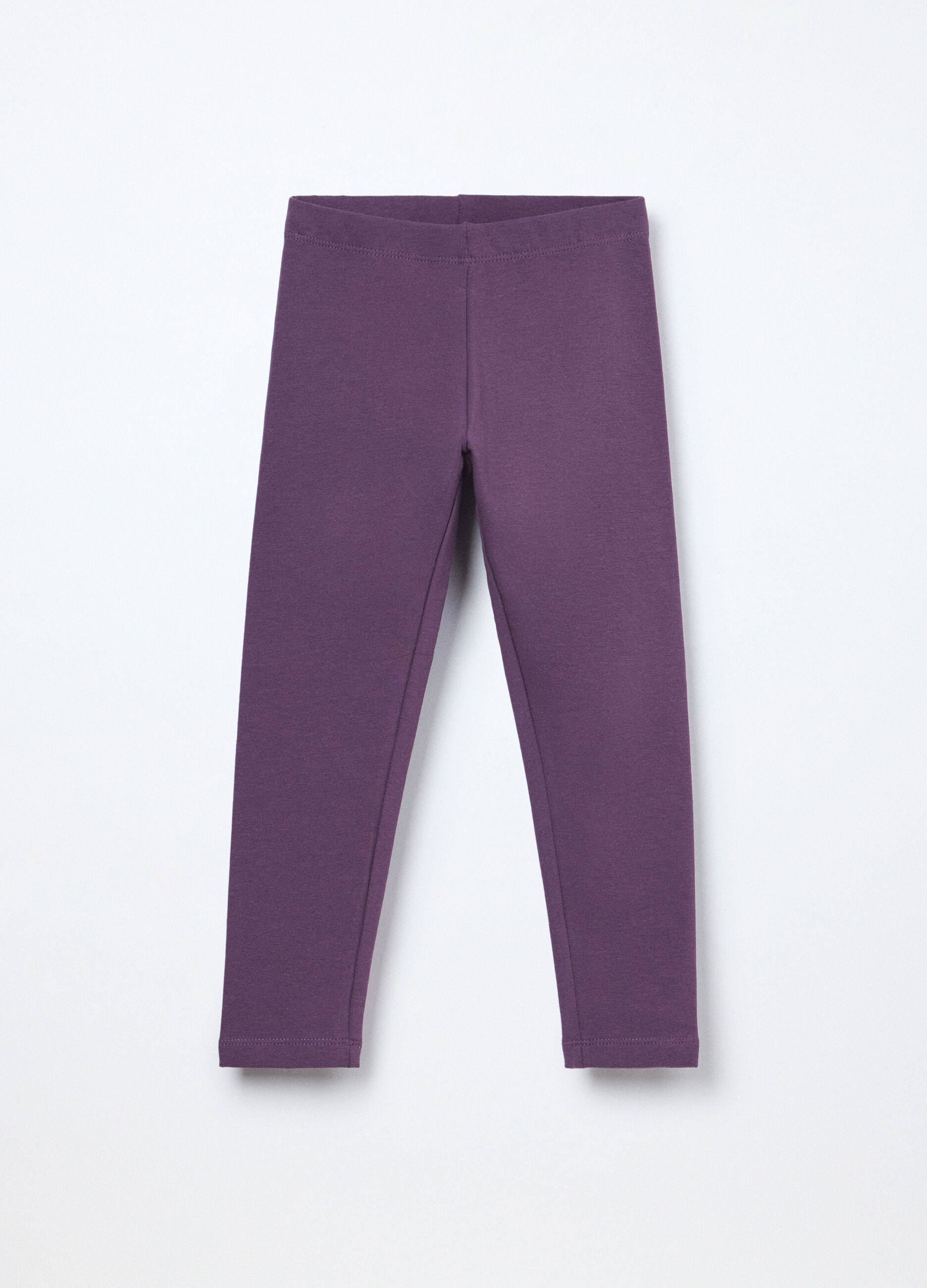 Leggings in french terry di cotone stretch bambina_0