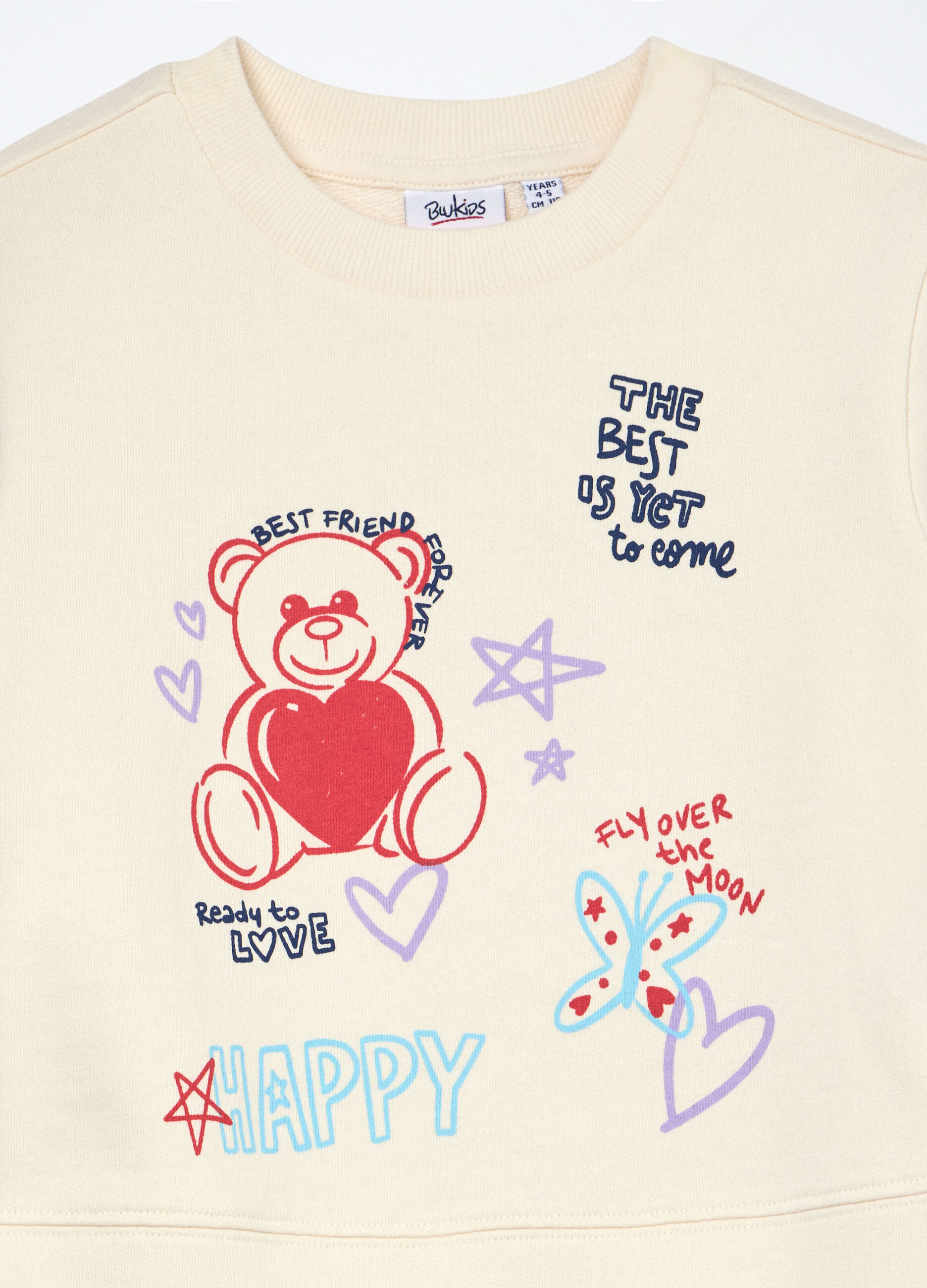 Jogging set in french terry di puro cotone bambina_2