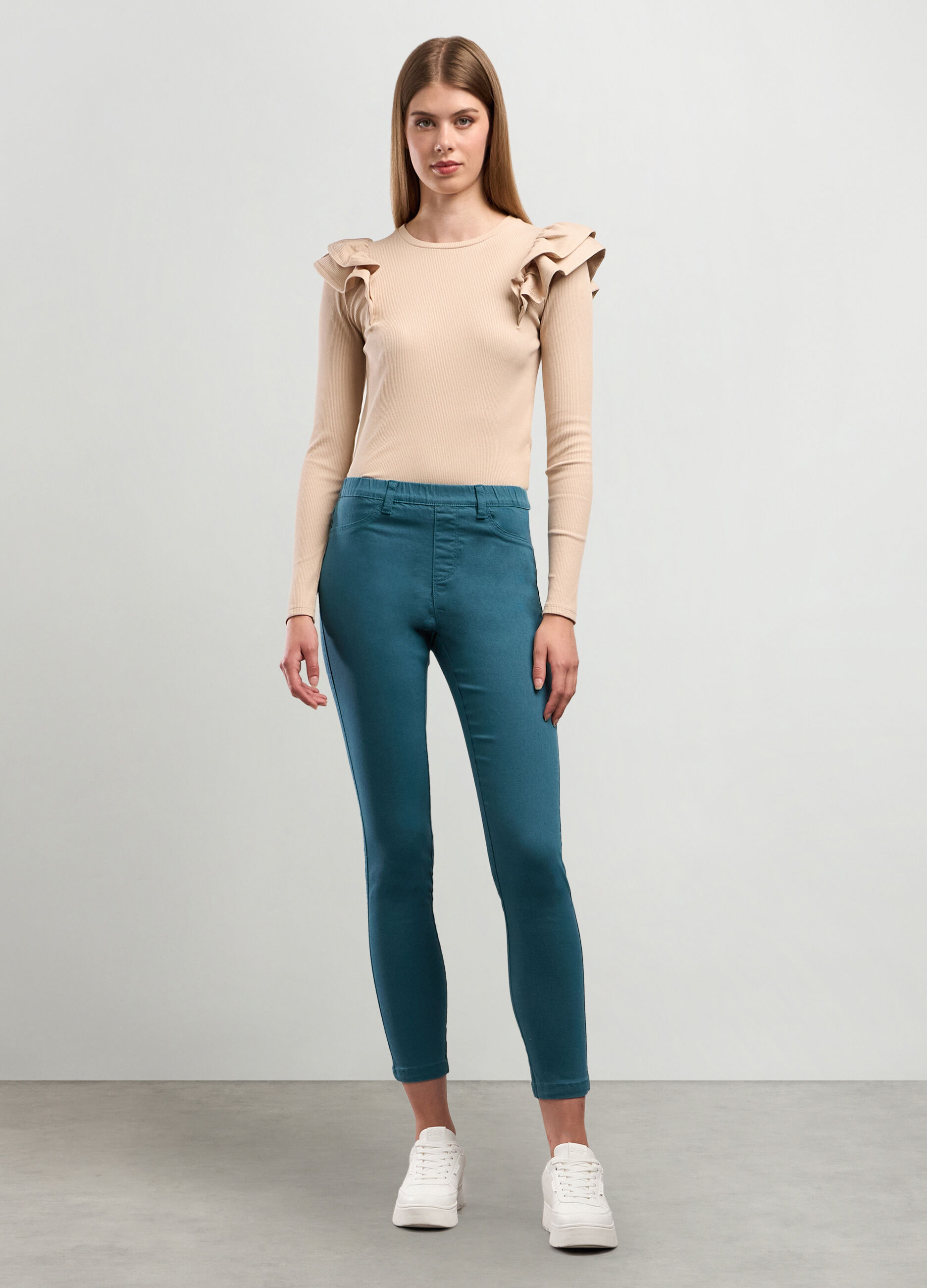 Jeggings in misto cotone stretch donna_0