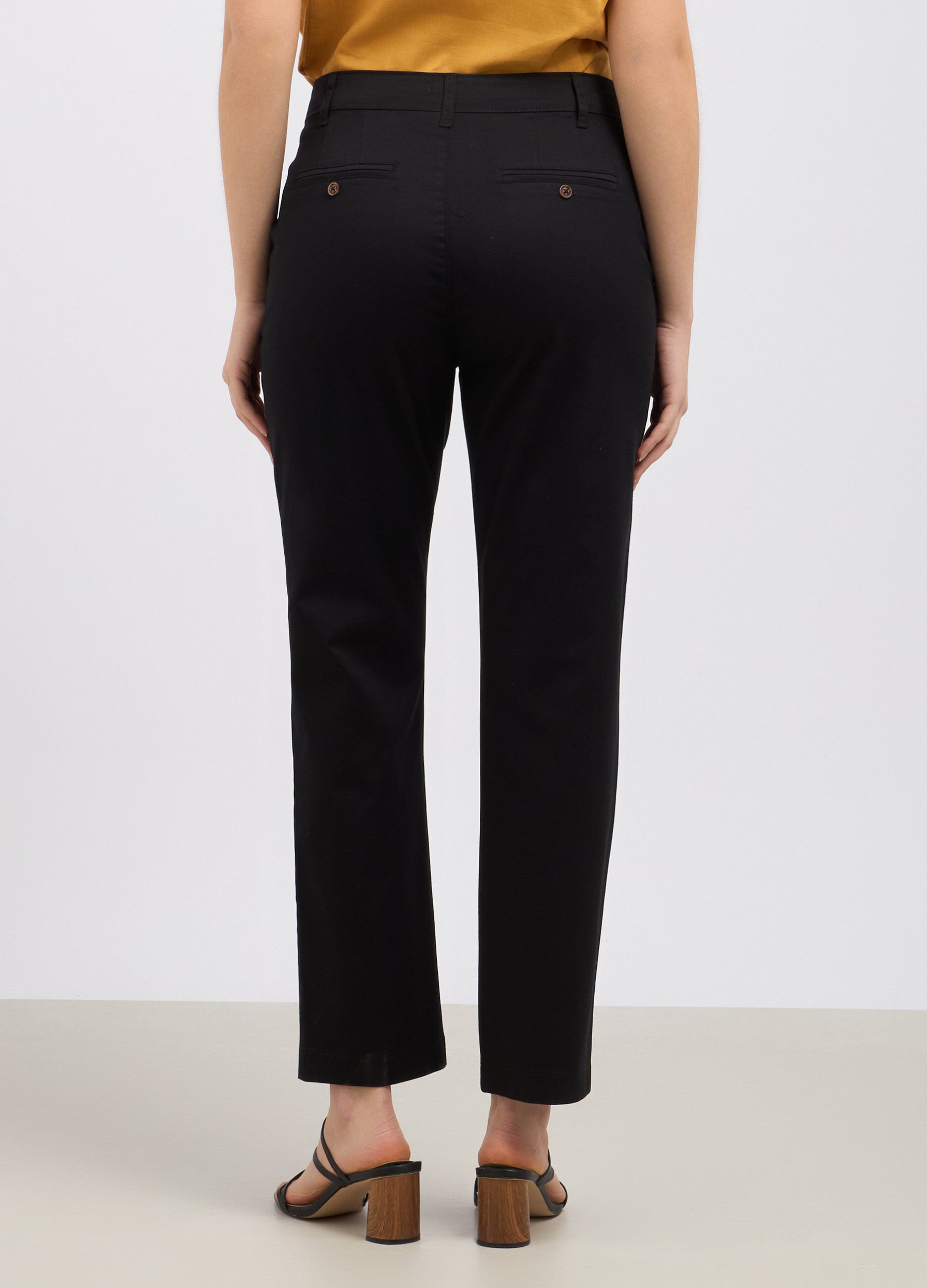 Pantaloni in twill a sigaretta donna_1
