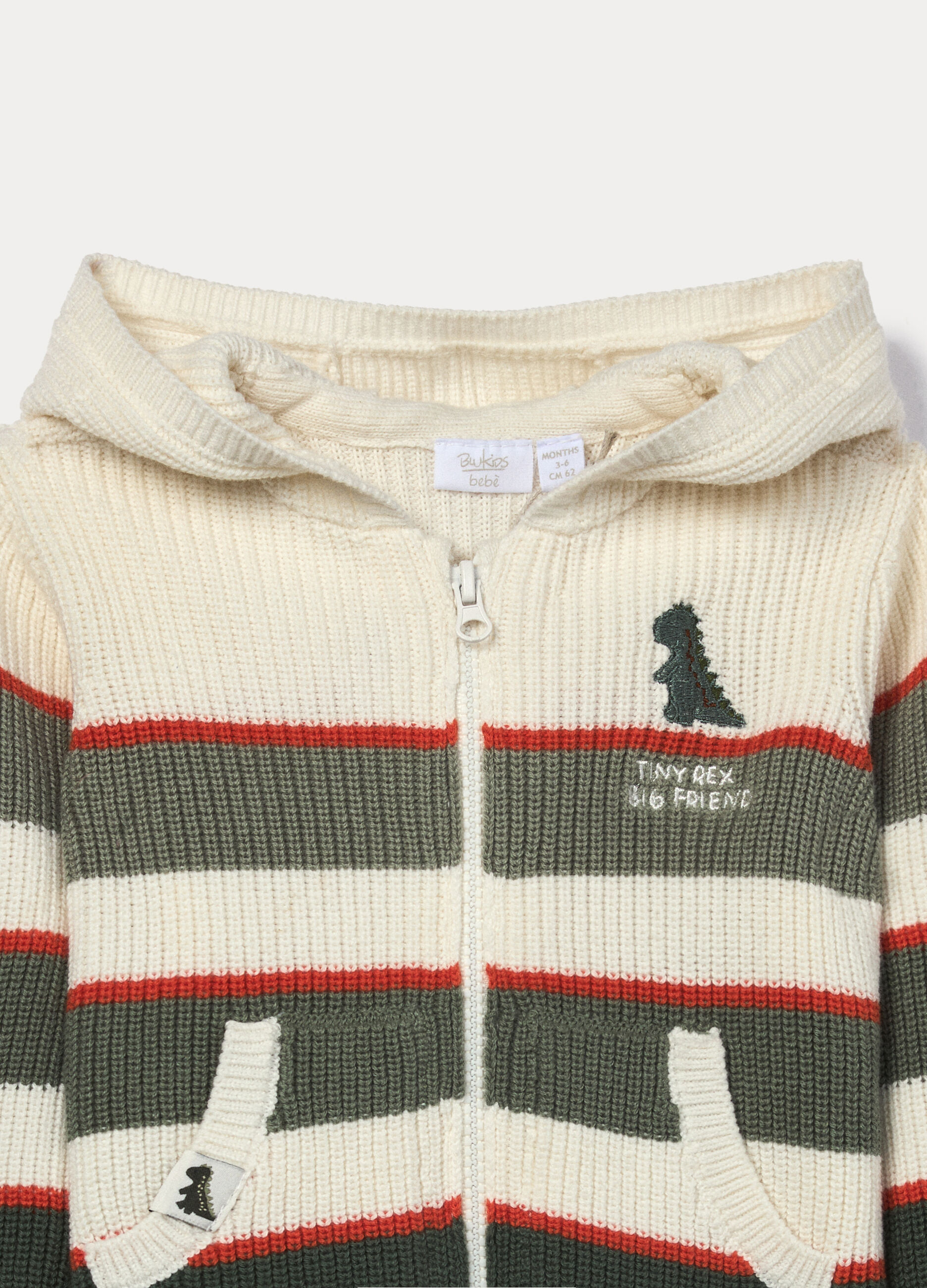 Cardigan tricot in puro cotone neonato_2