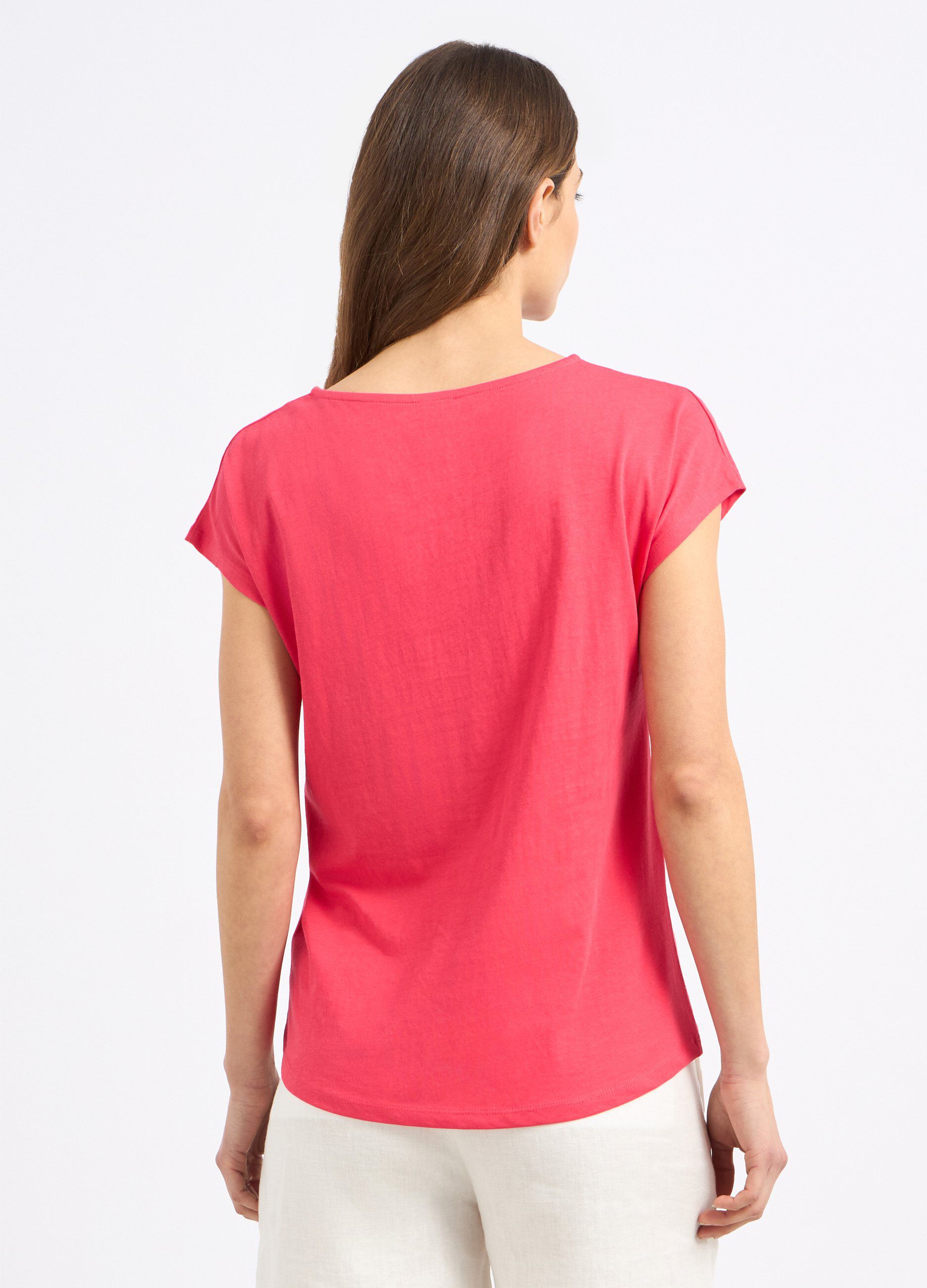 T-shirt in puro cotone con stampa donna_1