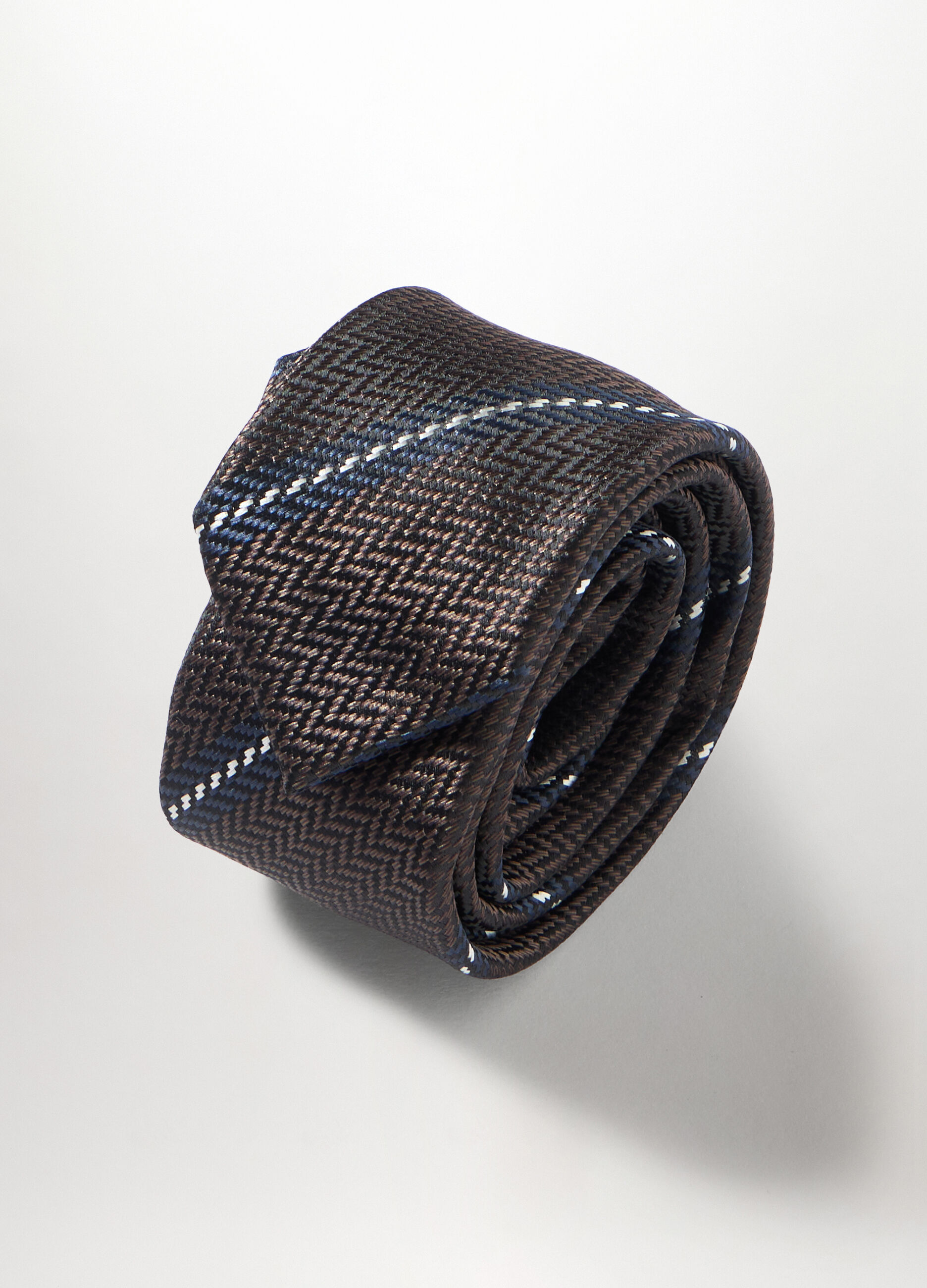 Cravatta con motivo a righe uomo_1