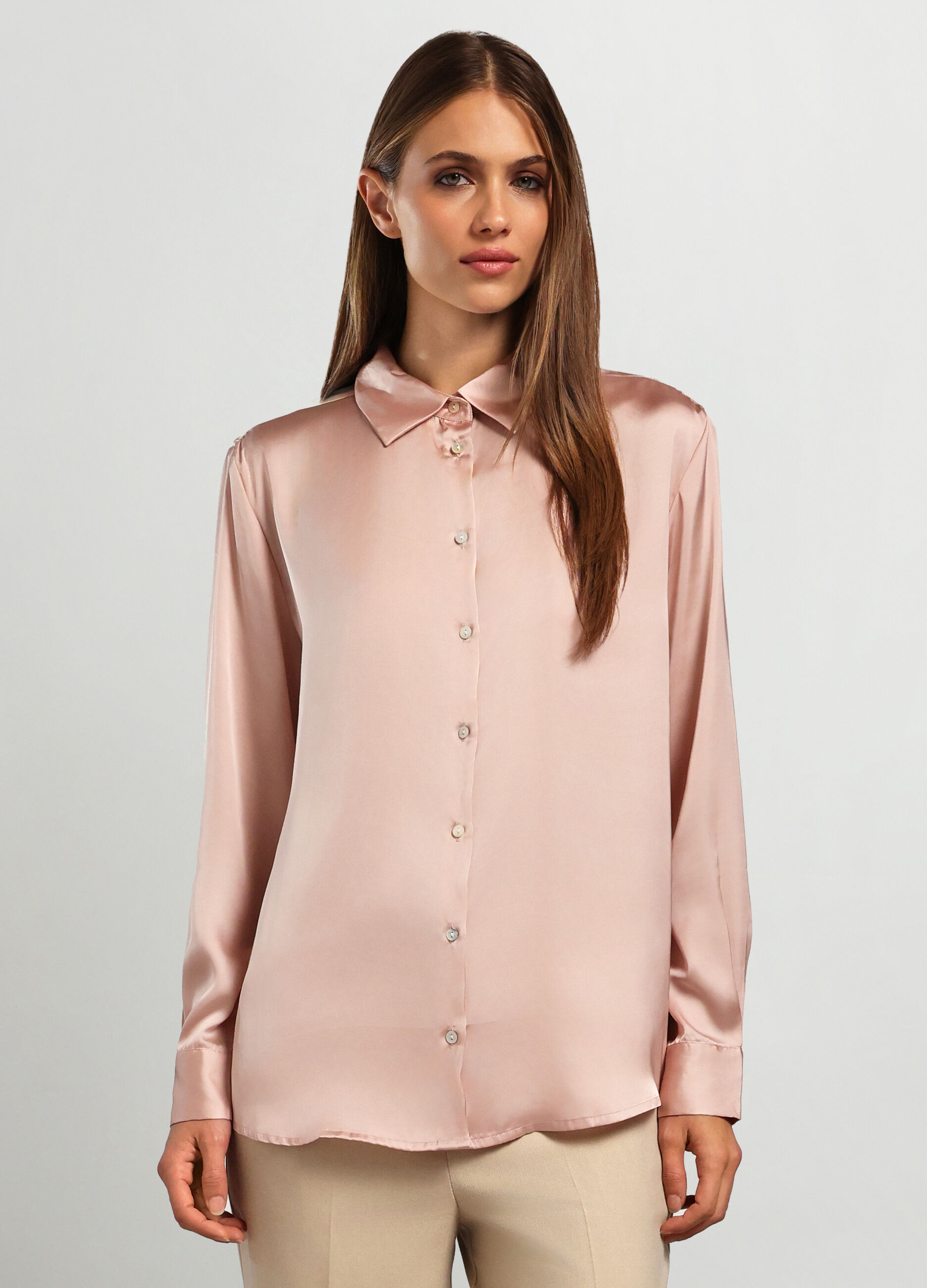 Camicia in raso donna_0