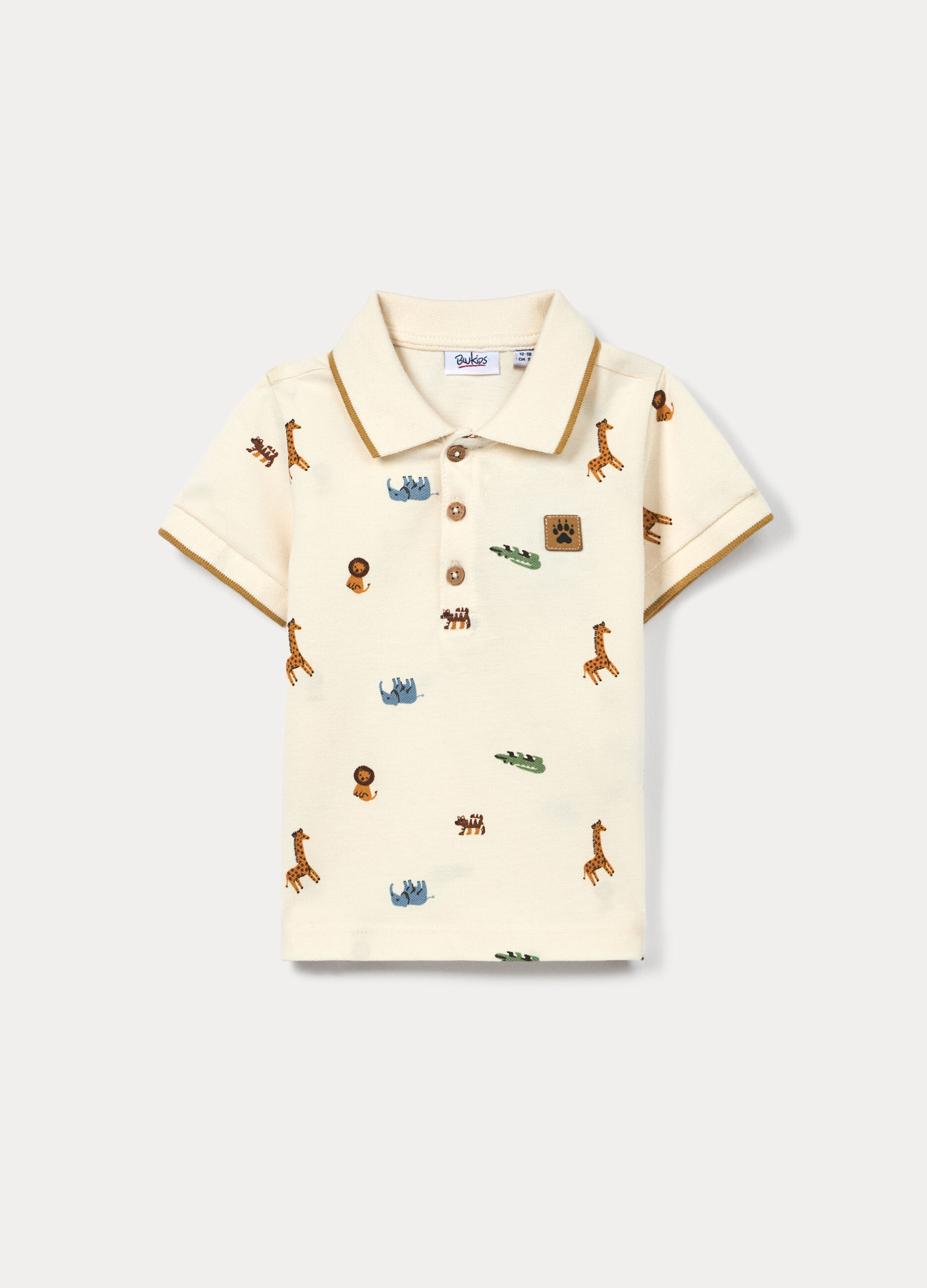 Polo in puro cotone Piquet bimbo_0