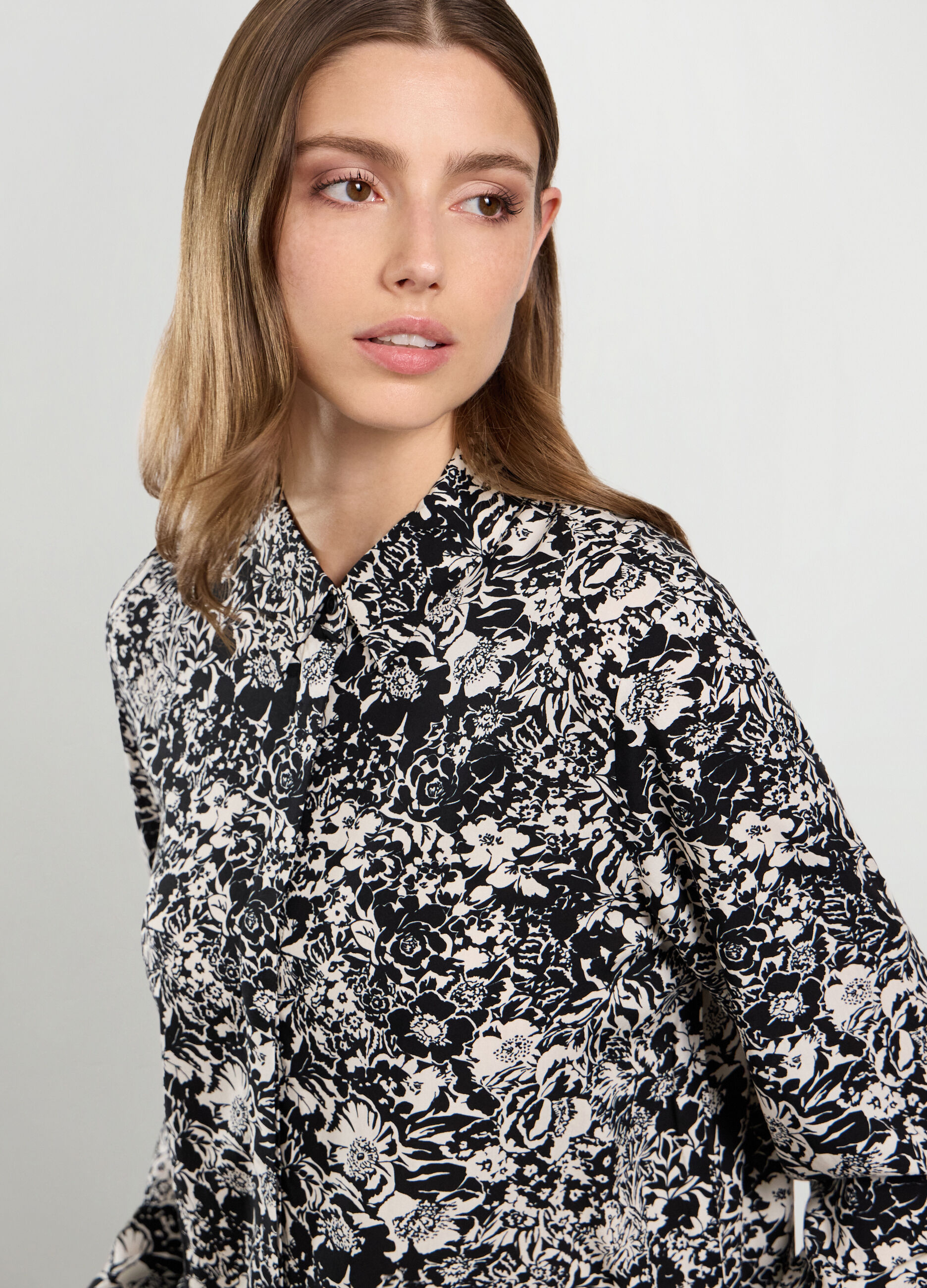 Camicia in pura viscosa con stampa donna_2