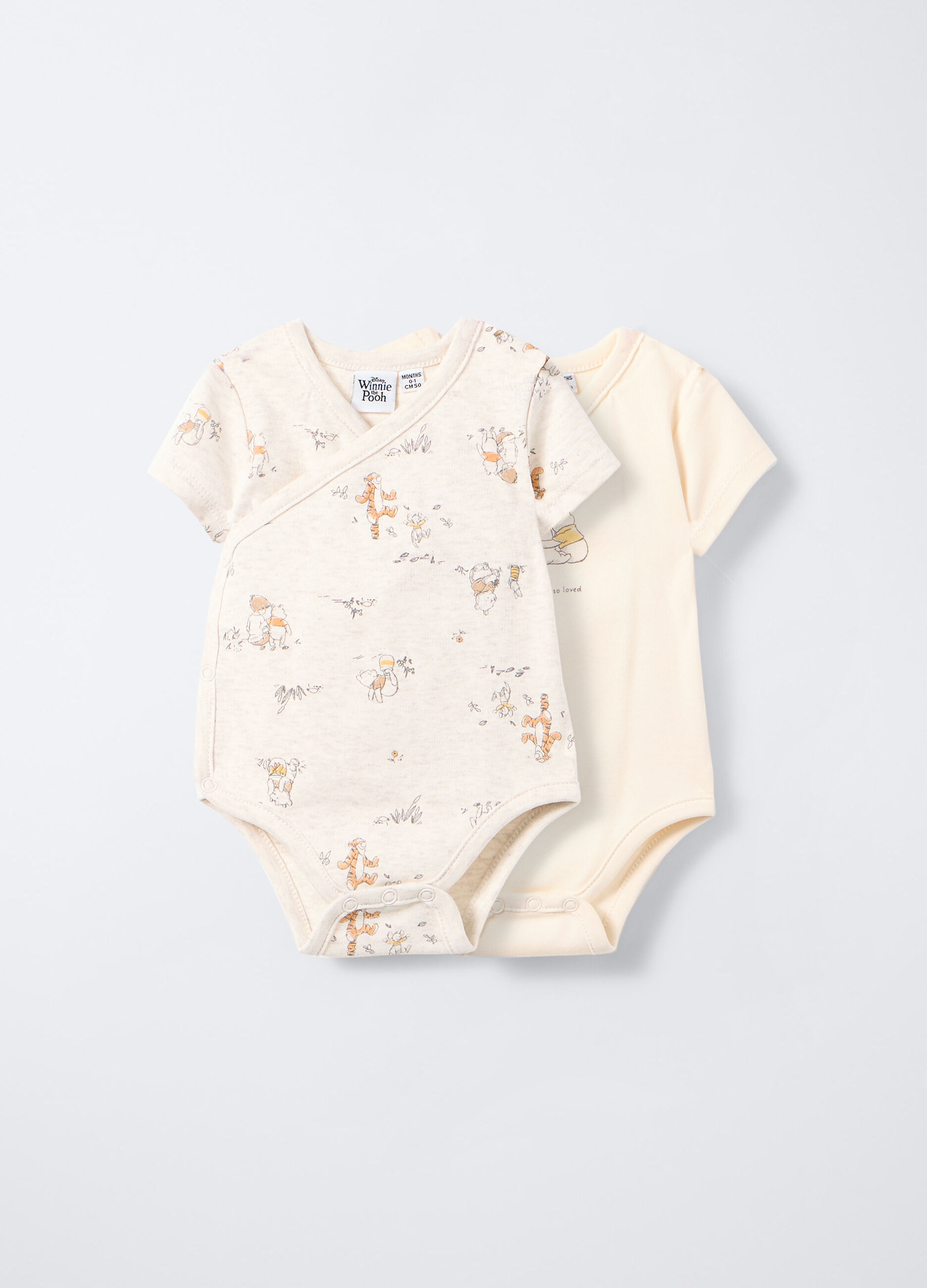 Pack 2 body Disney incrociati in interlock di puro cotone neonato_0