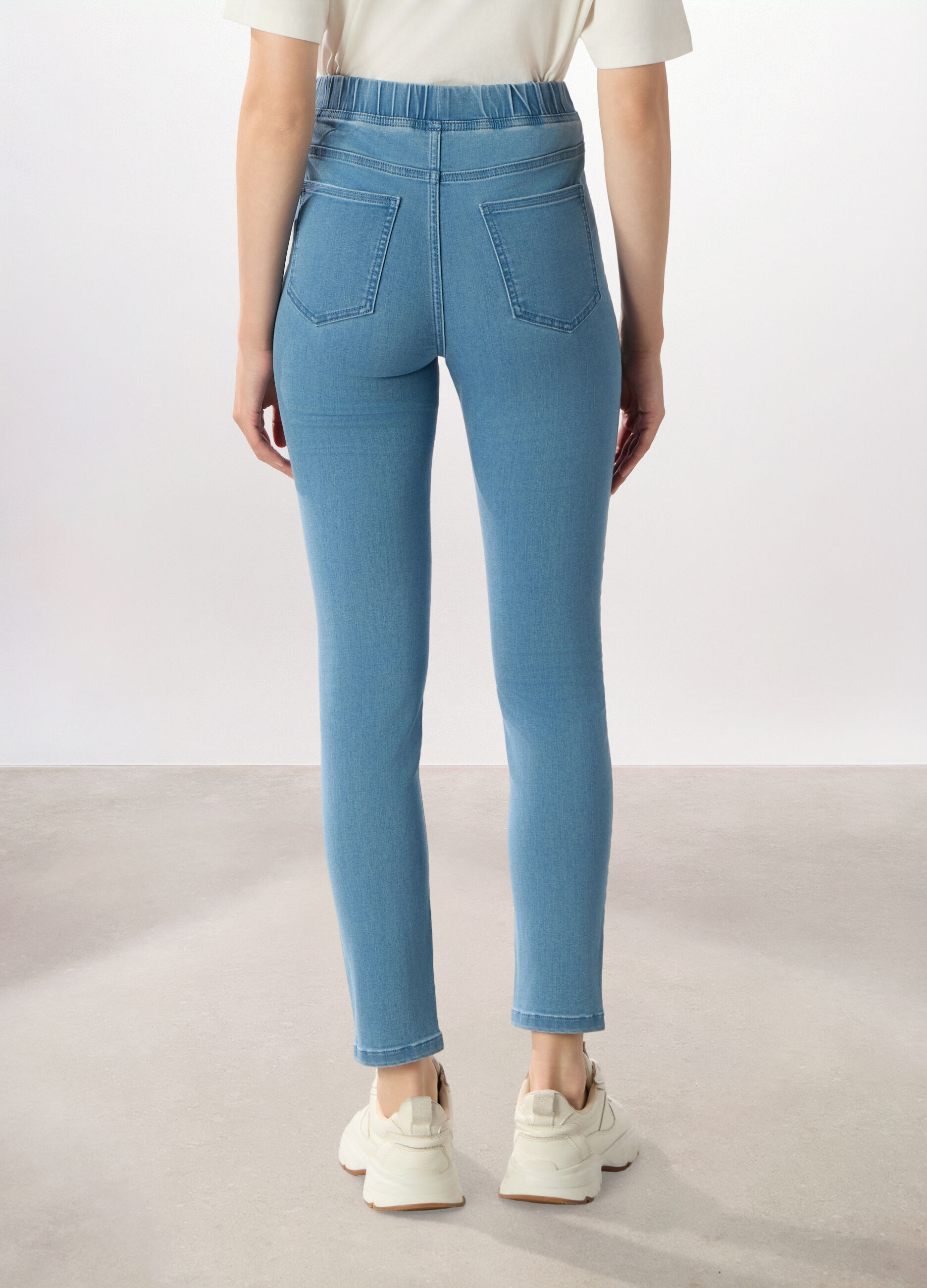 Jeggings in denim misto cotone stretch donna_1