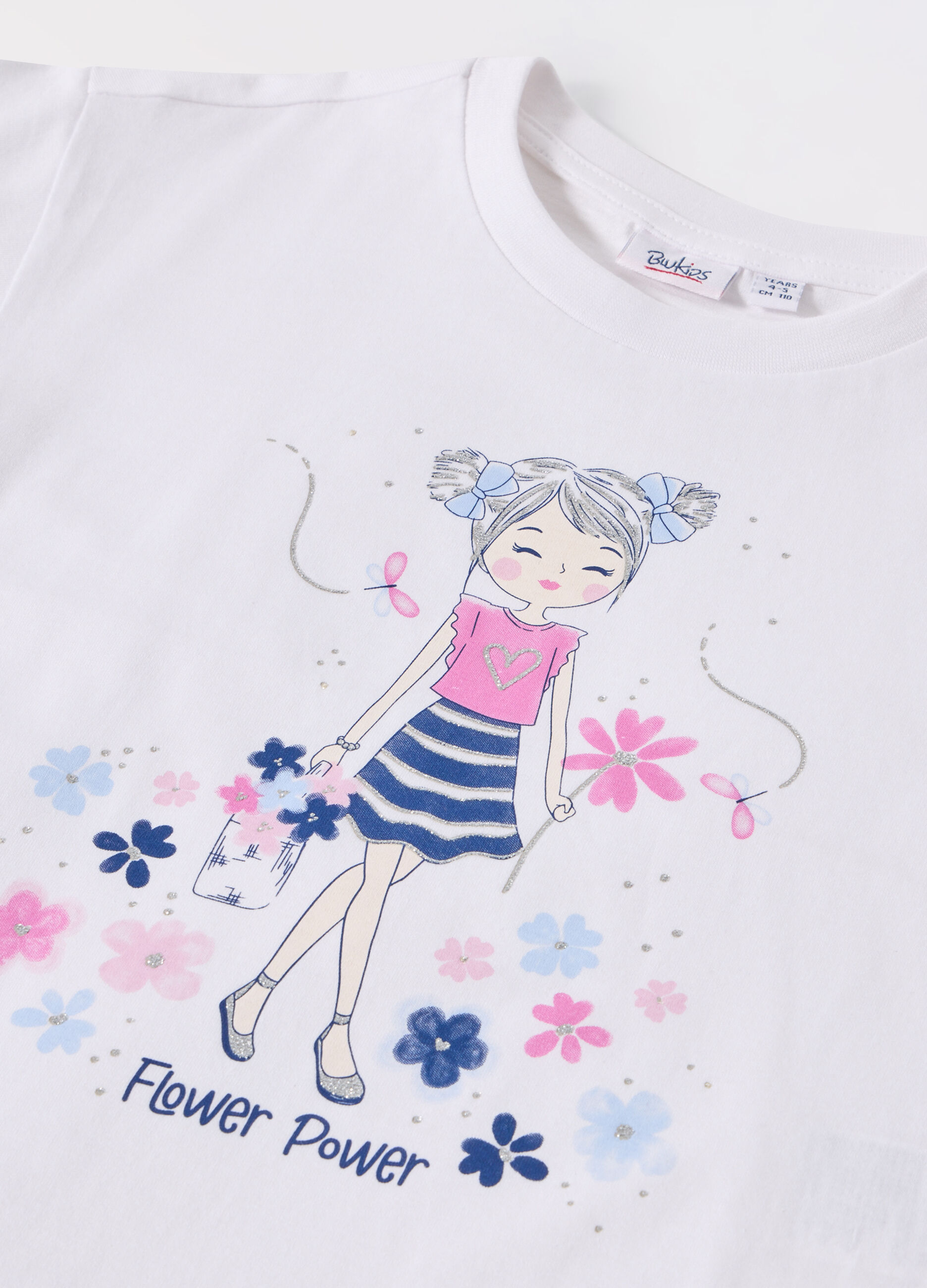 T-shirt in jersey di puro cotone bambina_1