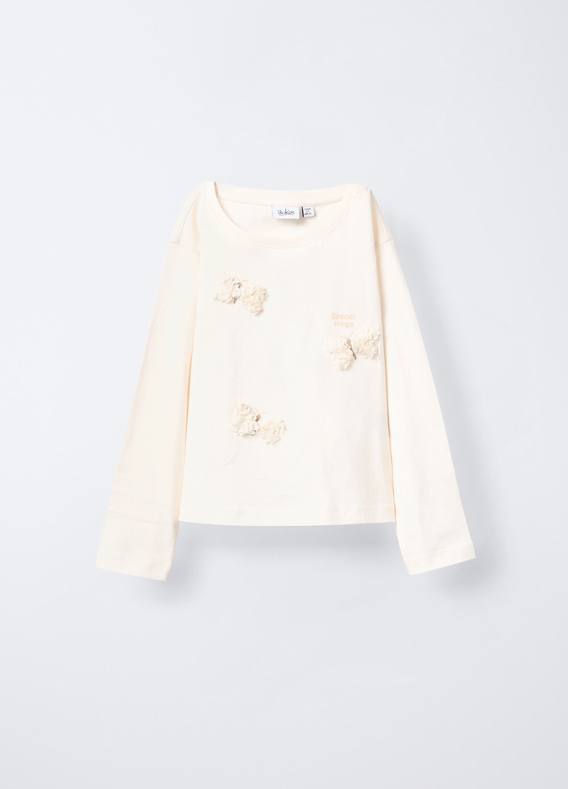 T-shirt in jersey di cotone stretch Box Fit bambina_0