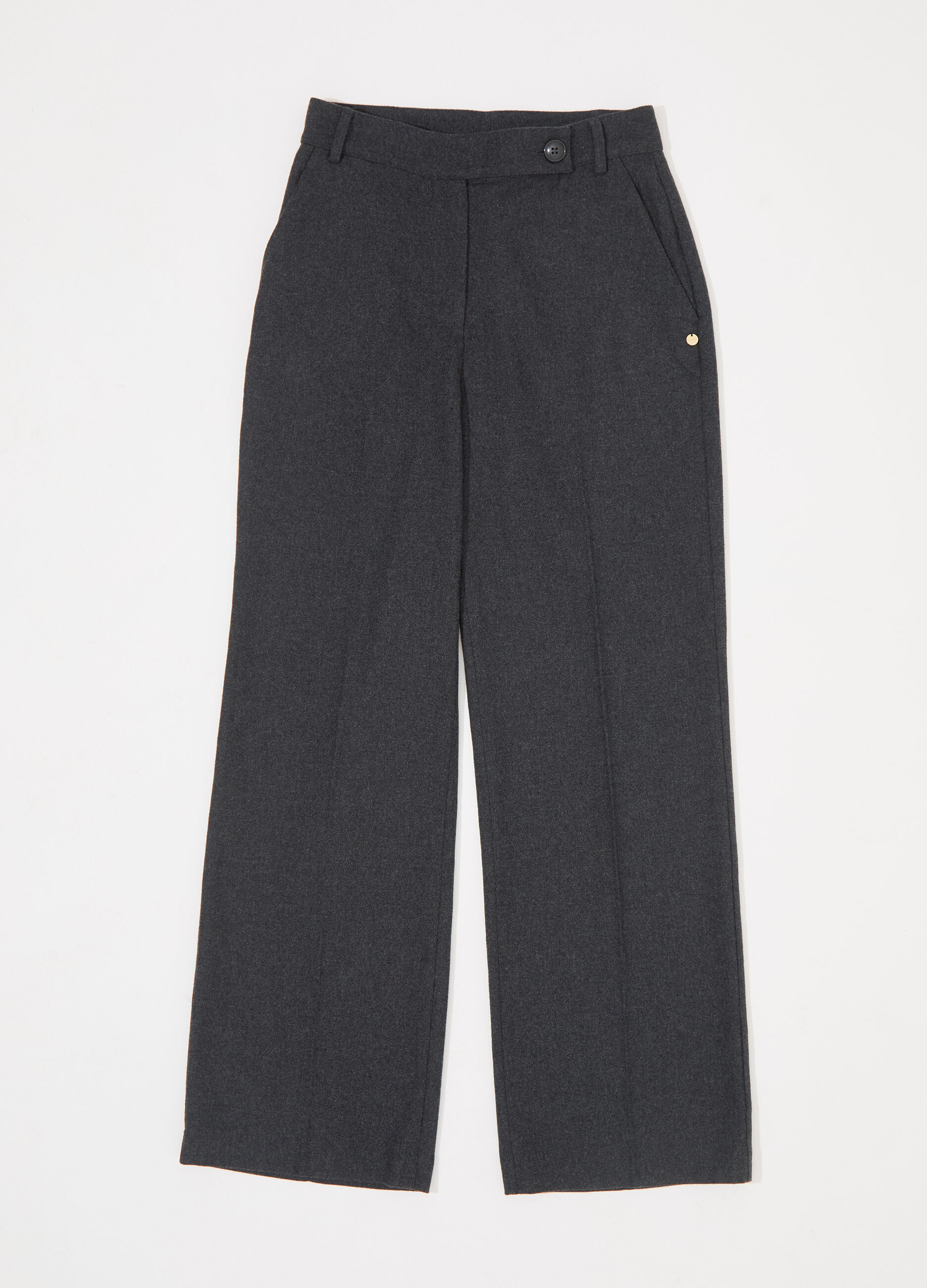 Pantalone dritto in misto lana donna_4