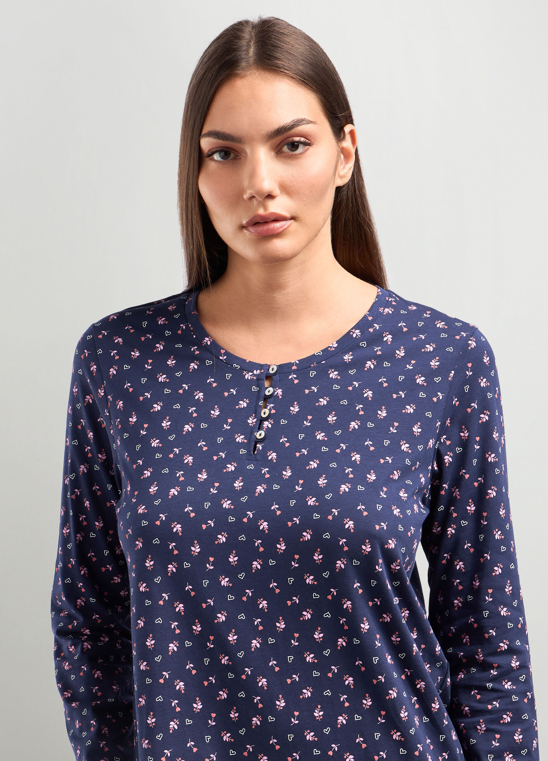 Camicia da notte in puro cotone donna_2