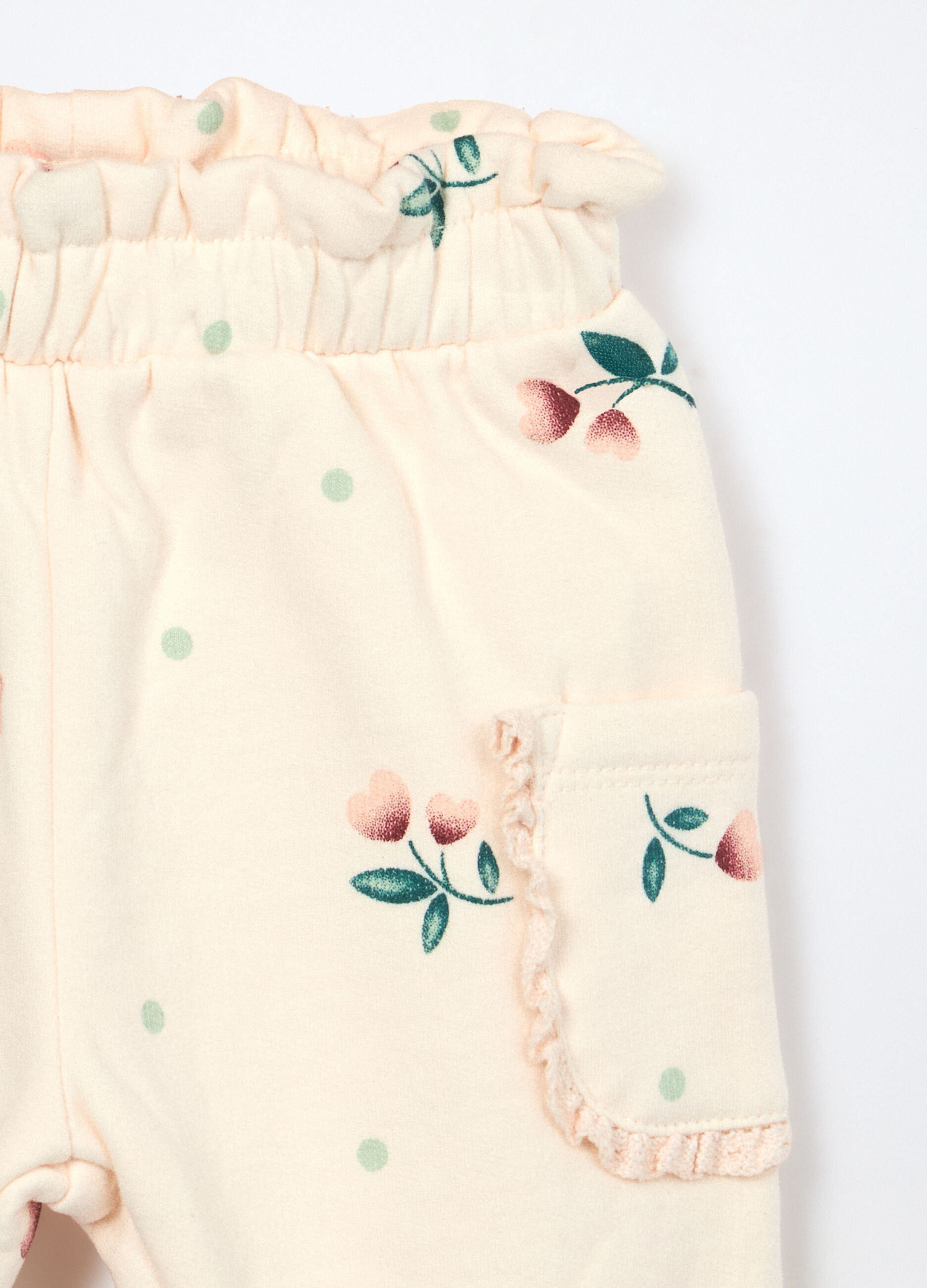 Jogging set in puro cotone fleece neonata_3