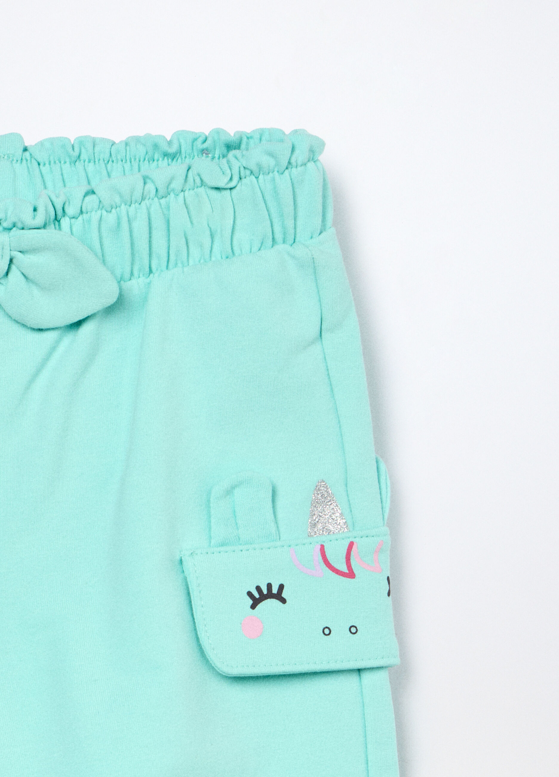 Jogger in french terry di cotone stretch neonata_2