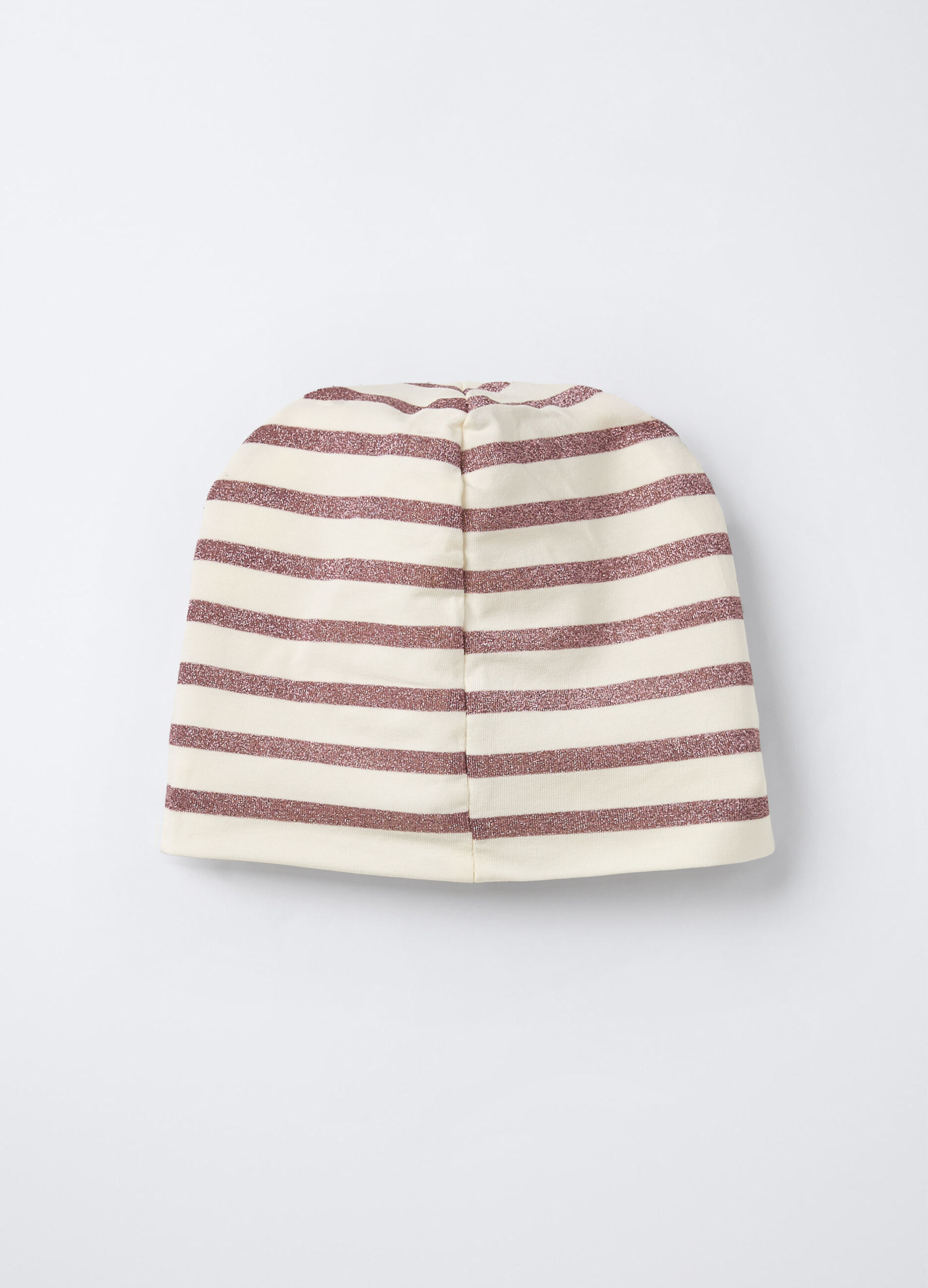 Berretto in cotone garzato stretch neonata_1