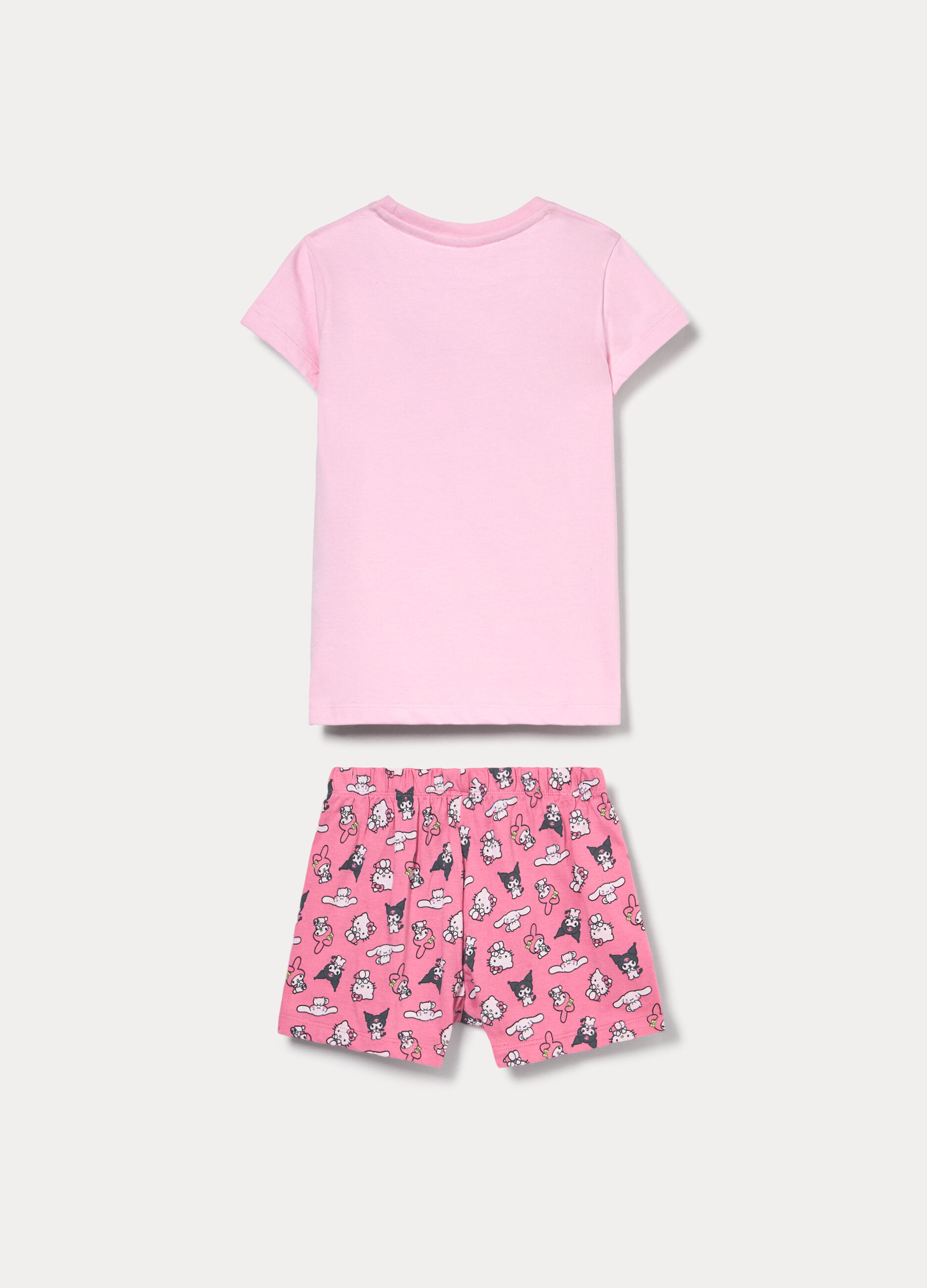 Set pigiama corto Hello Kitty in jersey di puro cotone bambina _1
