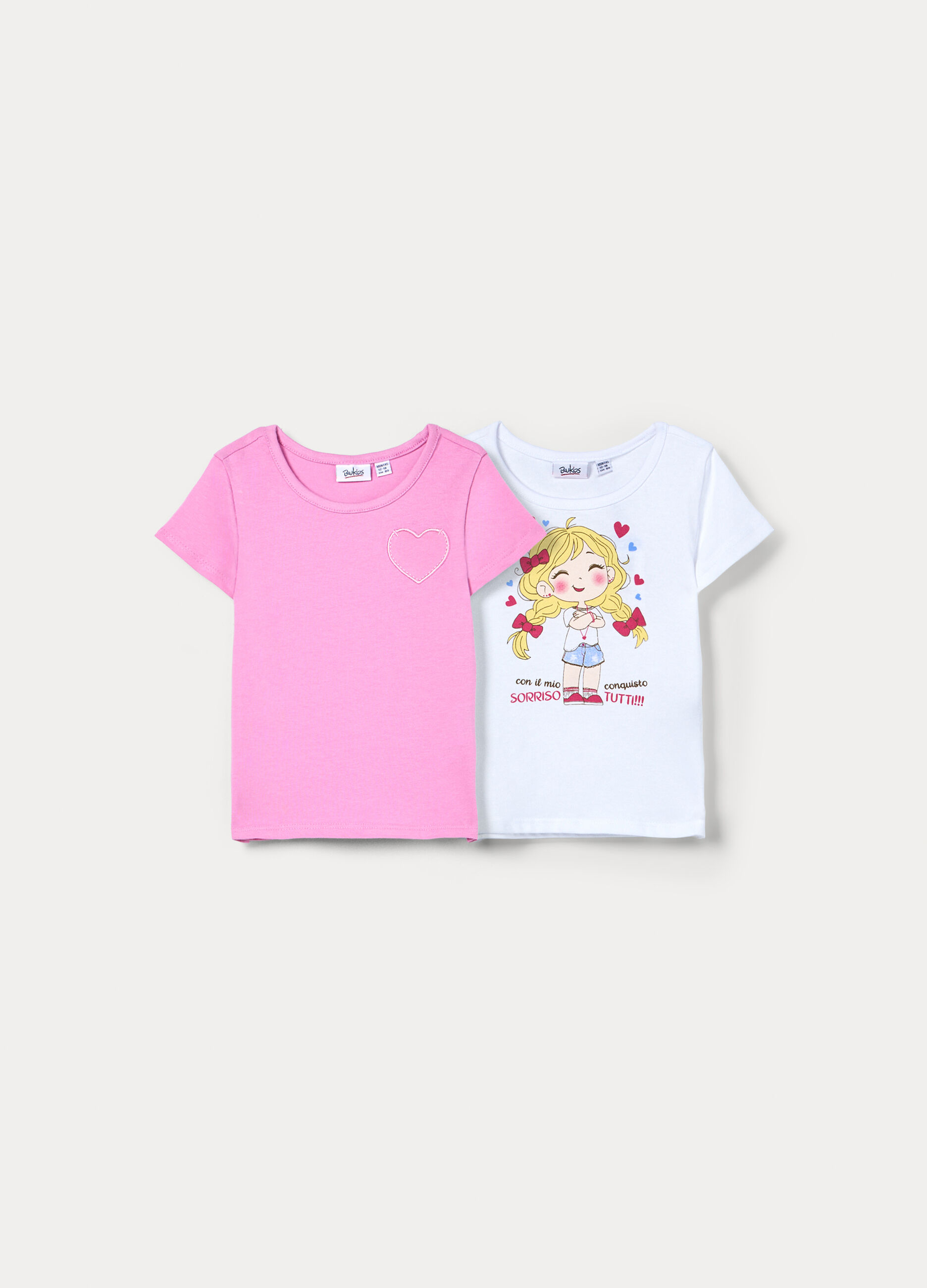 Pack 2 t-shirt girocollo bimba_0