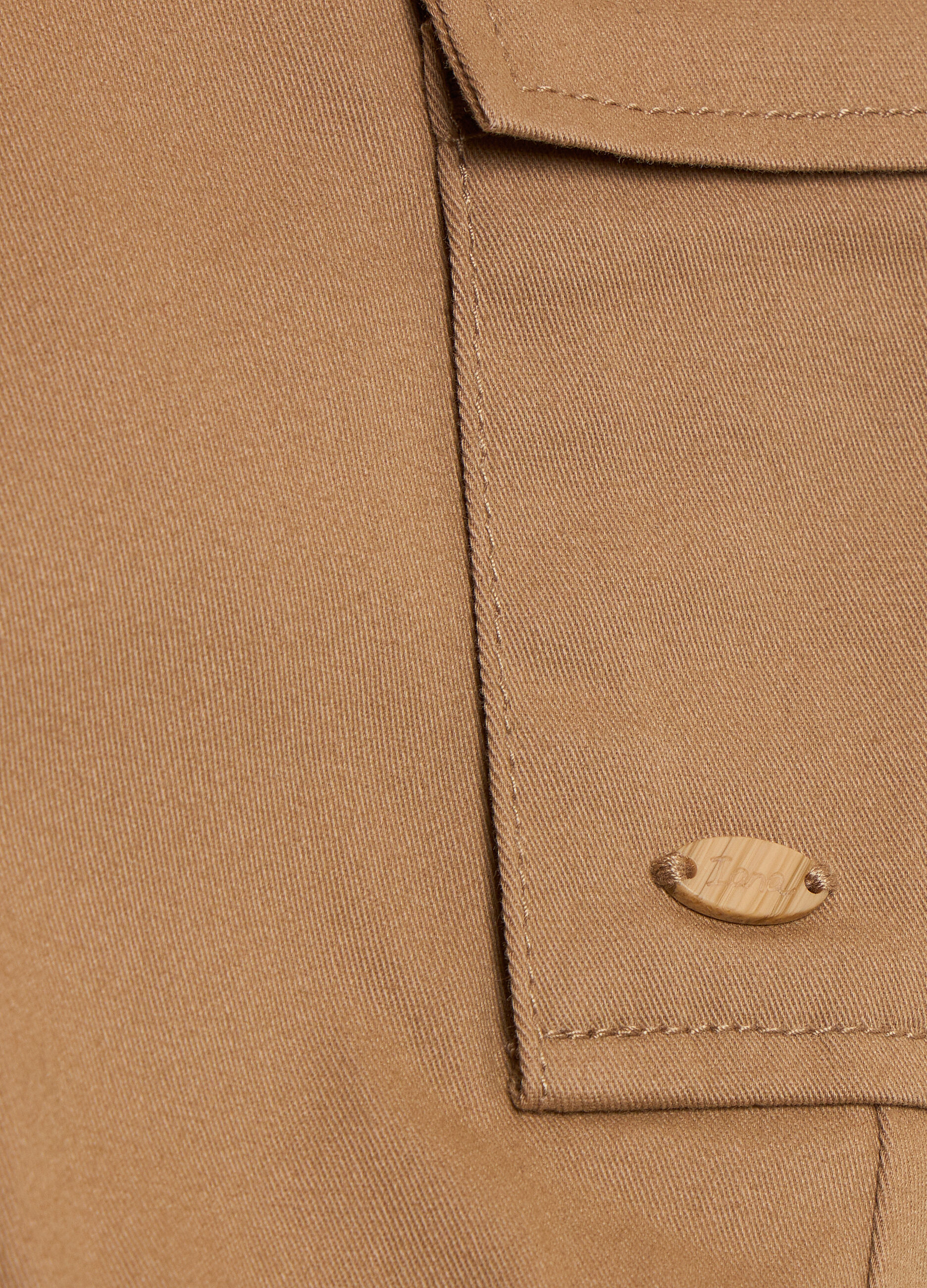 Pantaloni cargo in twill di cotone stretch_1