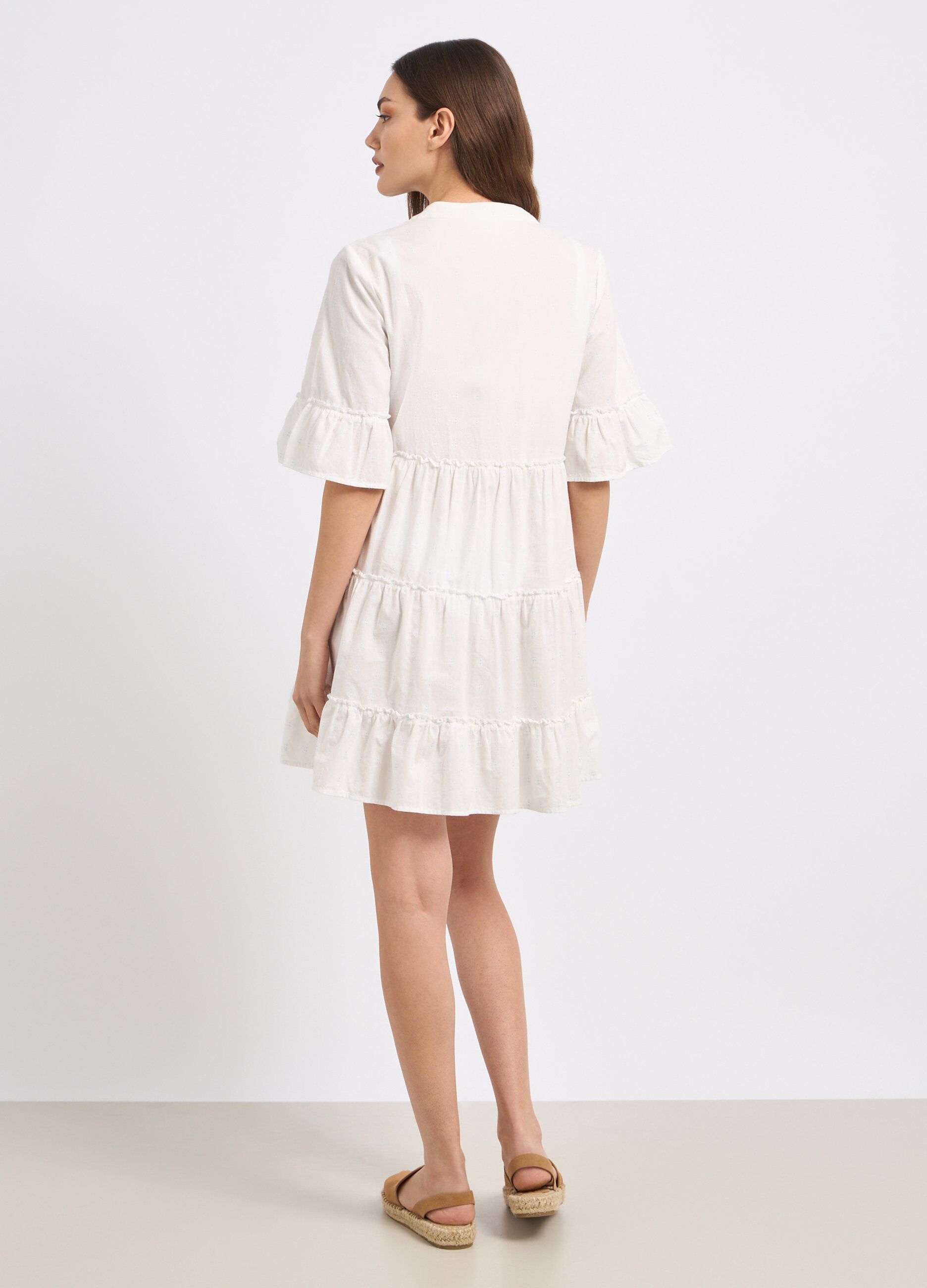 Copricostume a balze in cotone donna_1