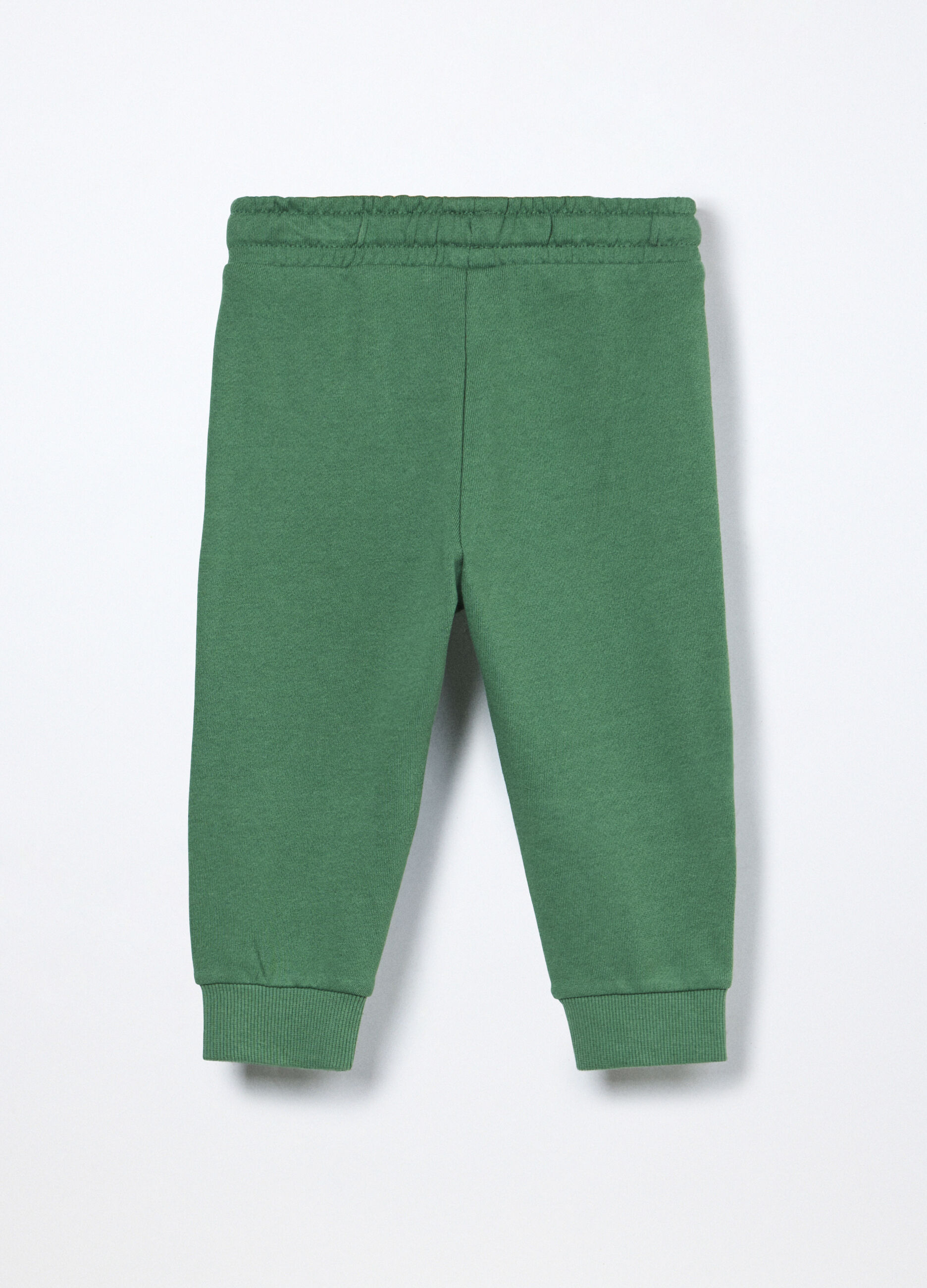 Jogger in french terry di puro cotone neonato_1