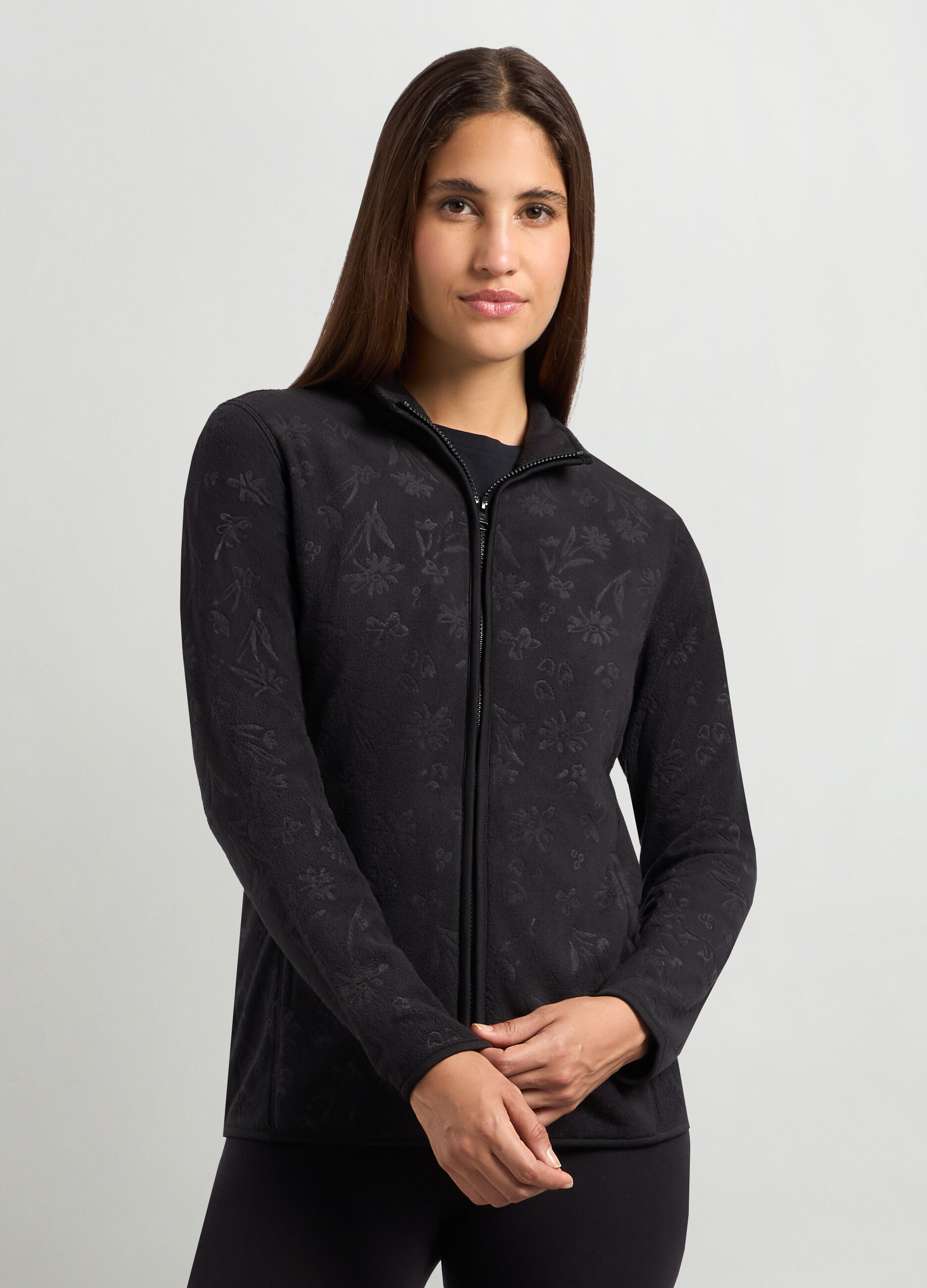 Felpa in pile full zip donna _0