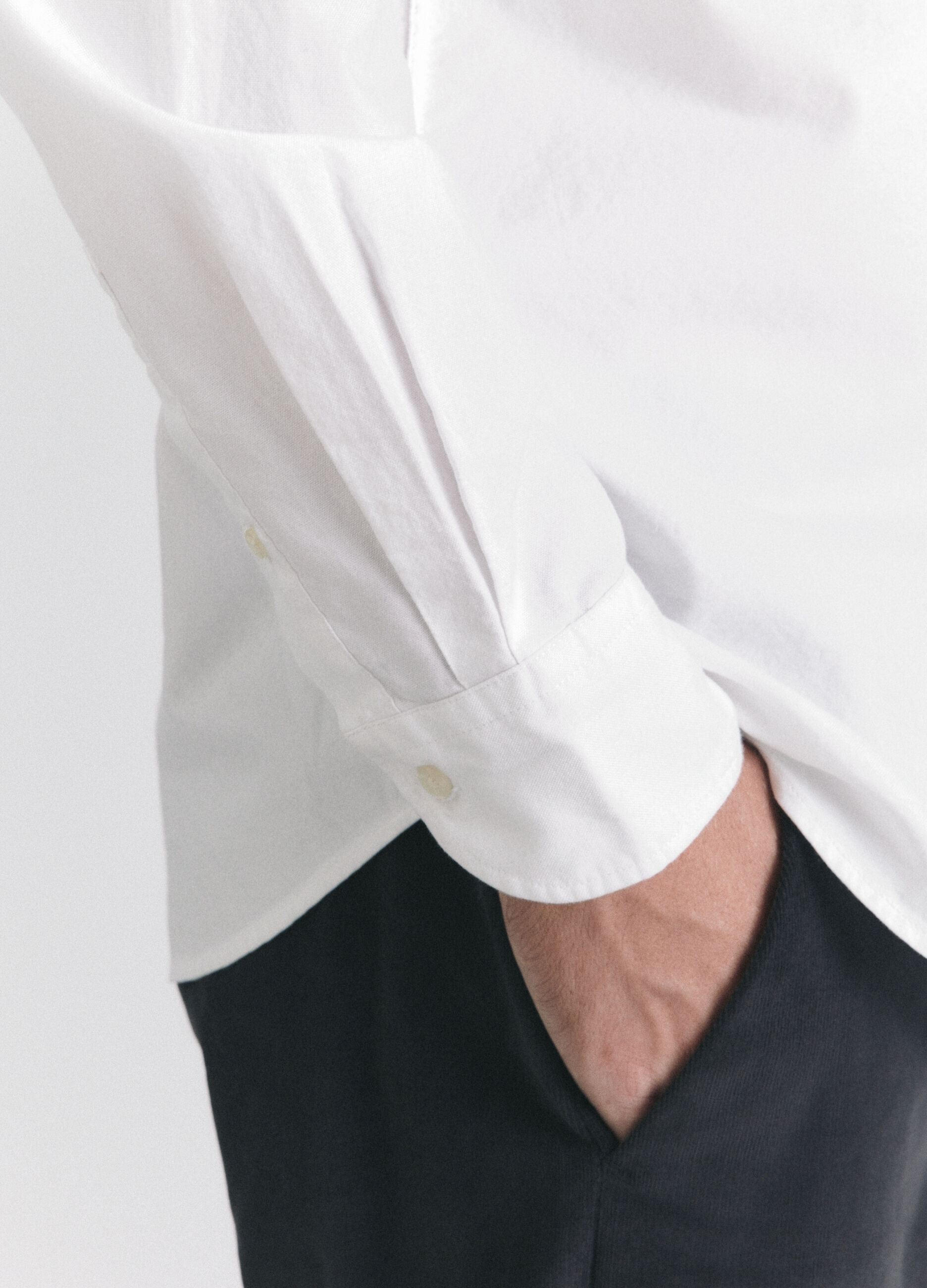 Camicia regular fit colletto button down in cotone uomo