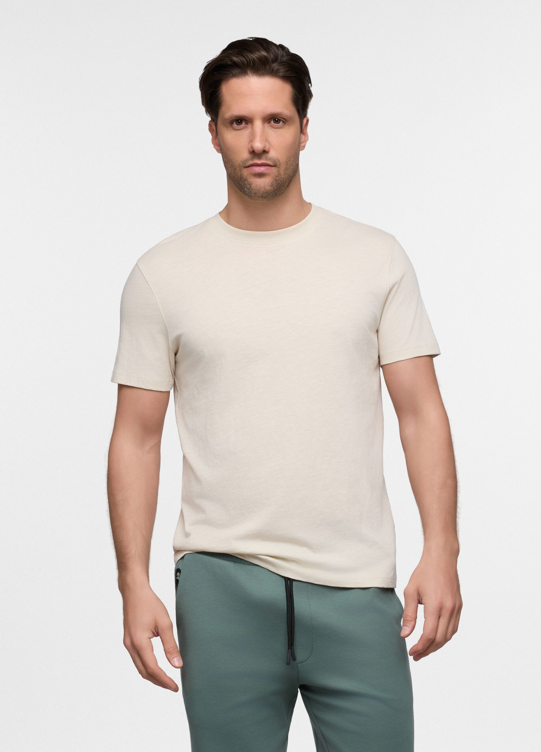 T-shirt in cotone fiammato uomo