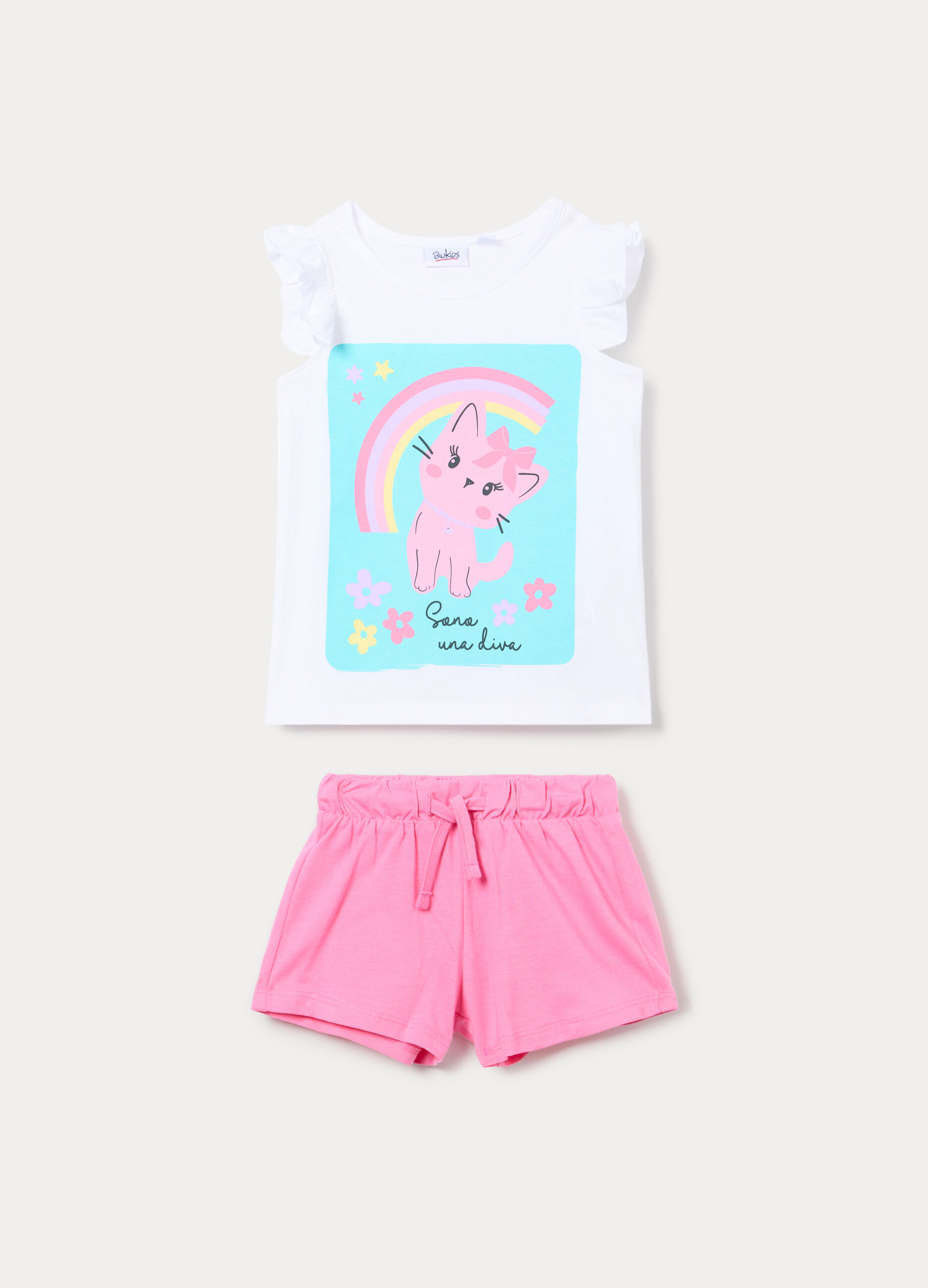 Jogging set in jersey di puro cotone bimba_0
