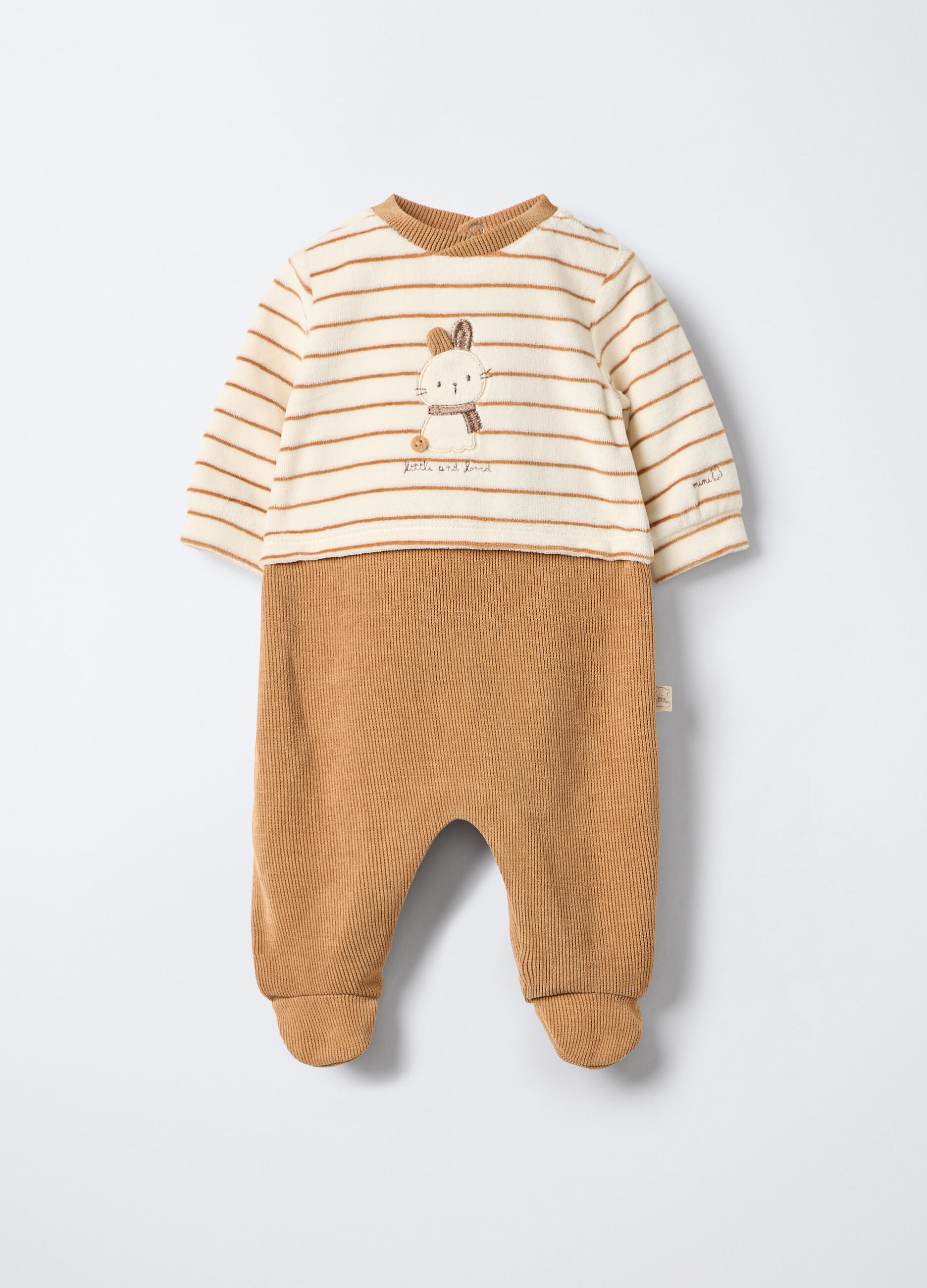 Tutina velour misto cotone neonato_0
