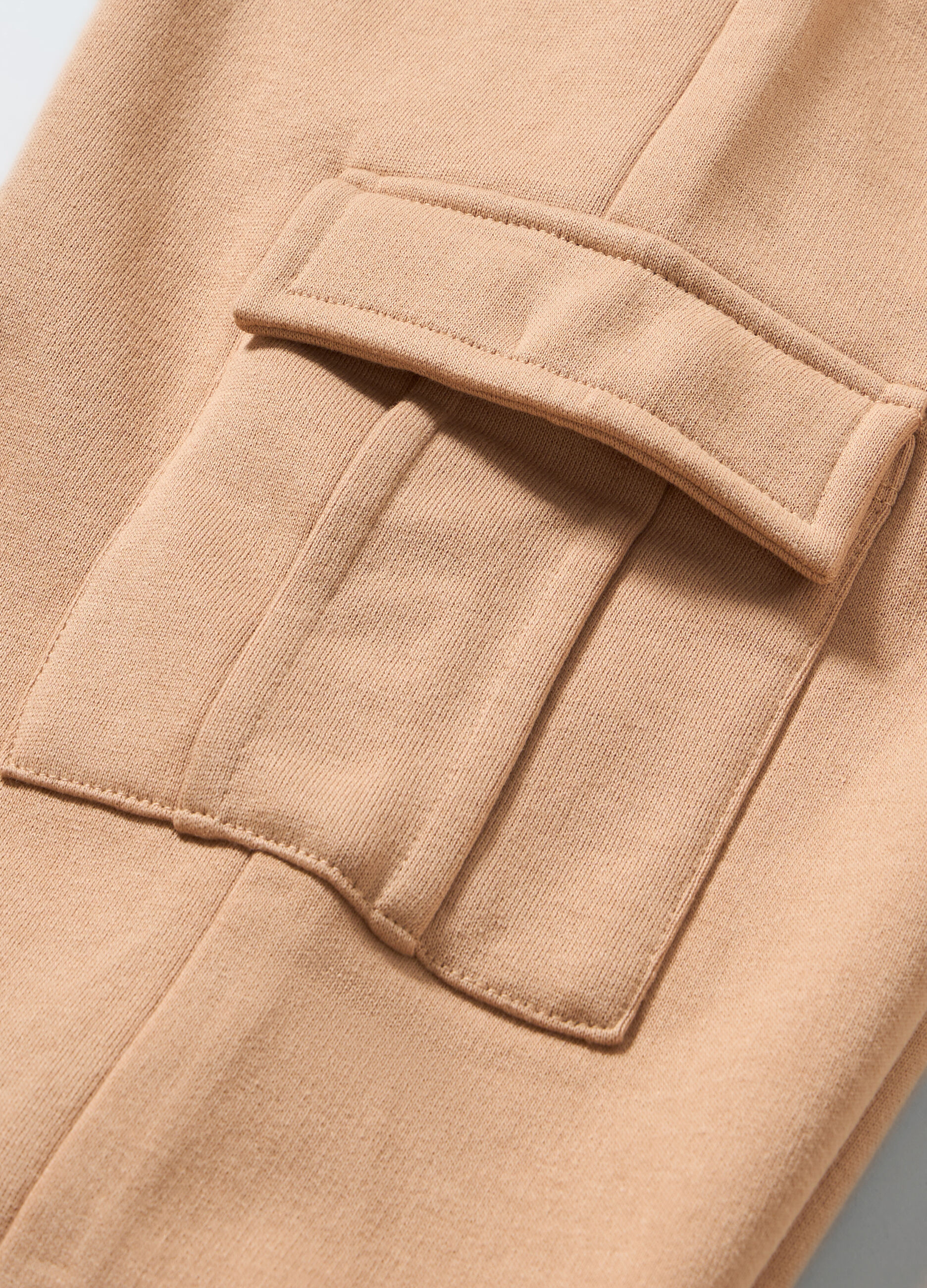 Jogger cargo in felpa di misto cotone ragazza_1