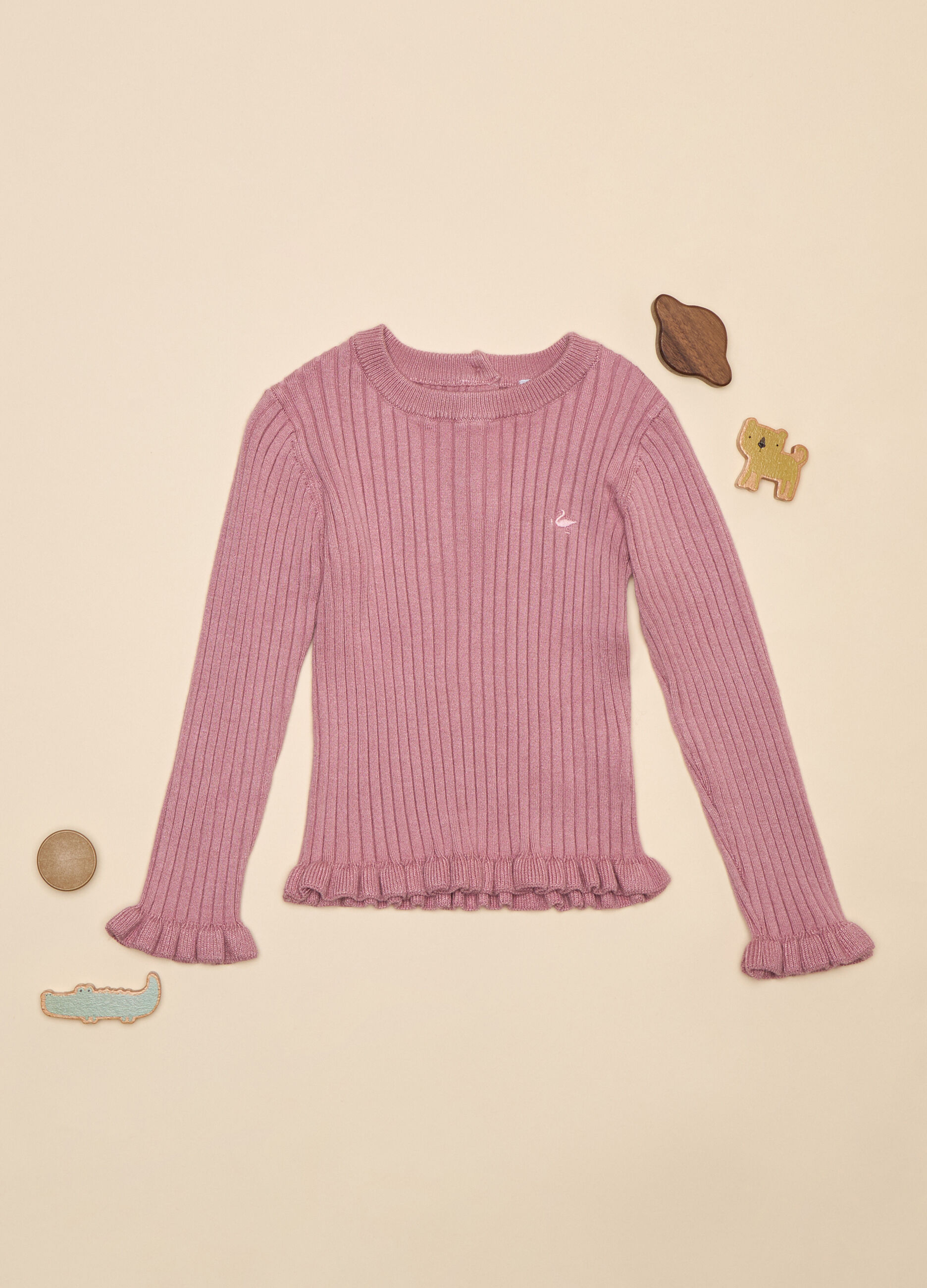 Tricot misto viscosa a righe_0