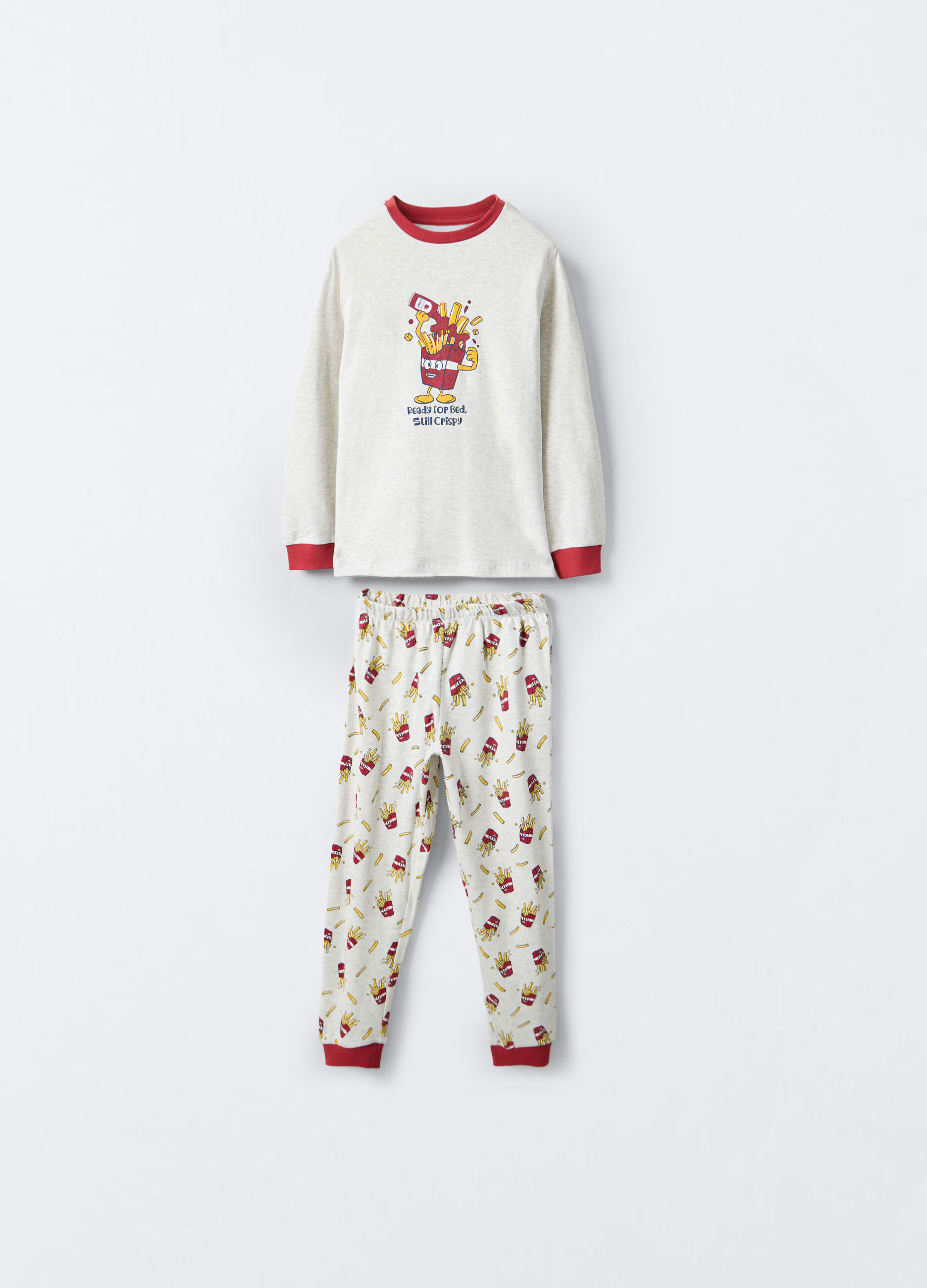 Set pigiama lungo in interlock di puro cotone bambino_0
