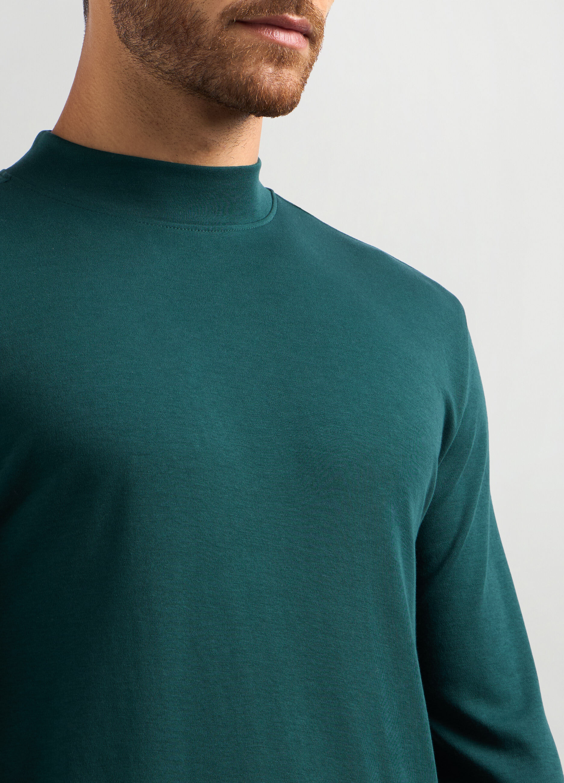 T-shirt lupetto in puro cotone uomo_2