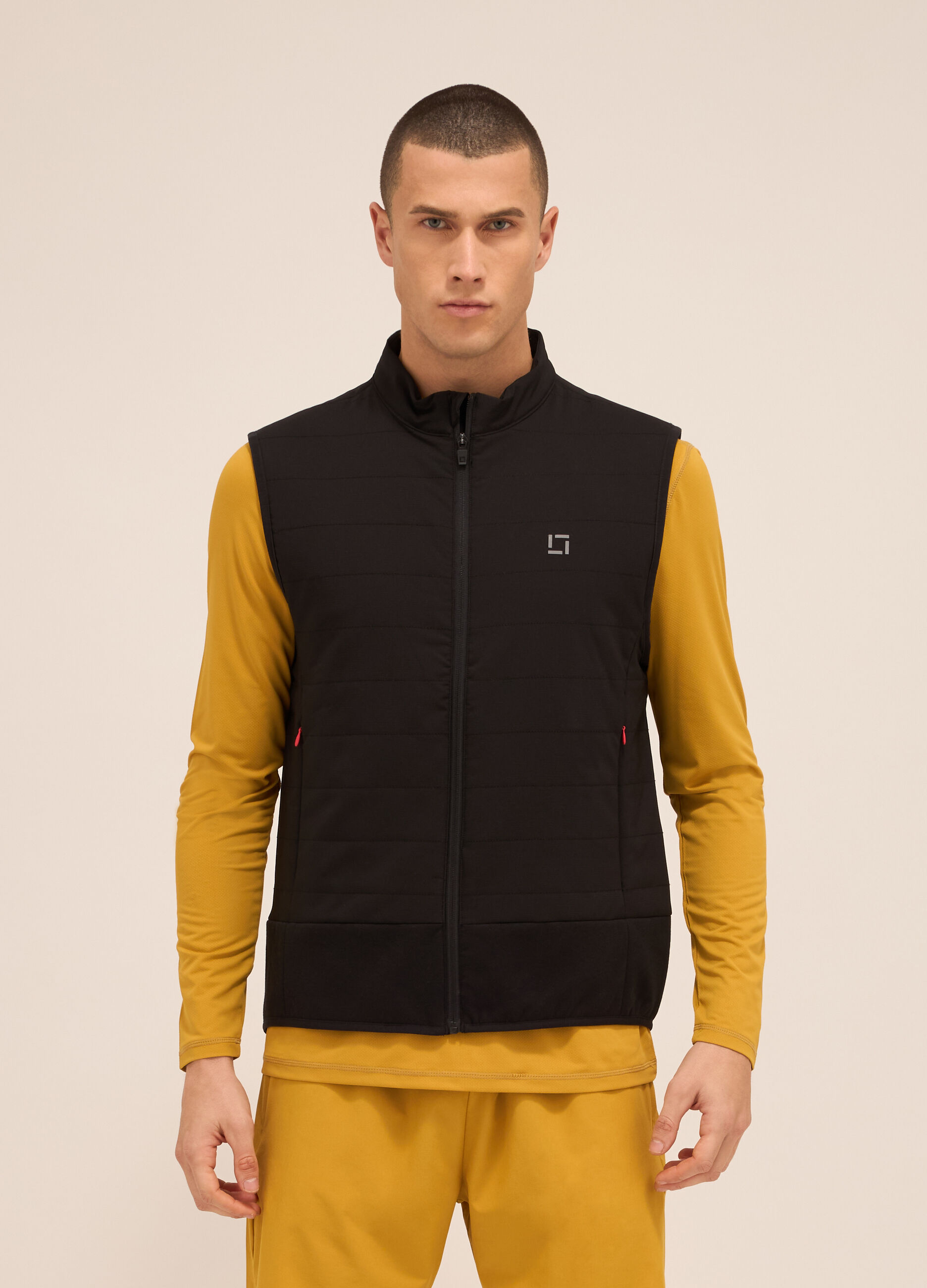Gilet imbottito con zip uomo_0