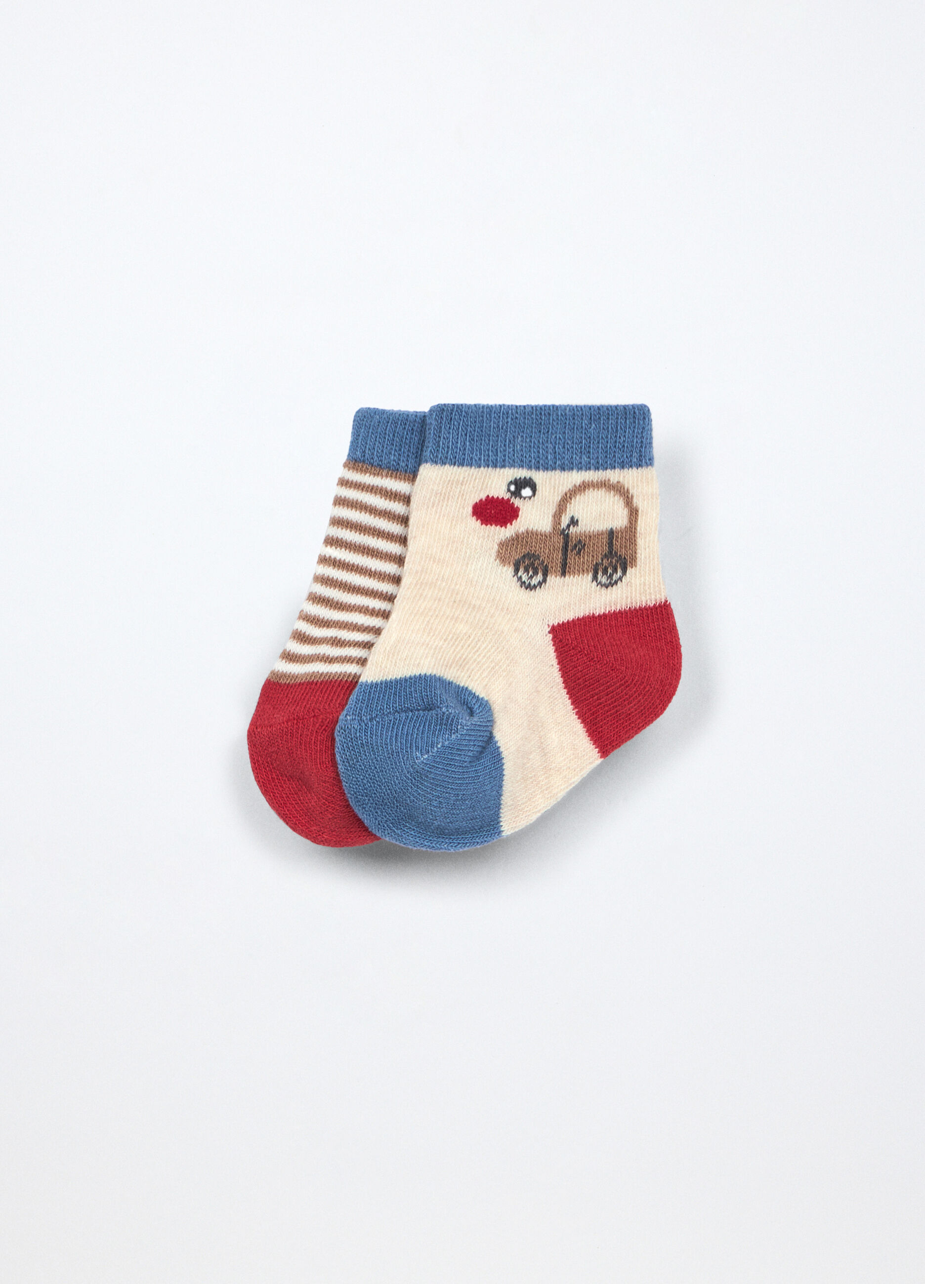 Pack 2 calzini corti misto cotone neonato_0