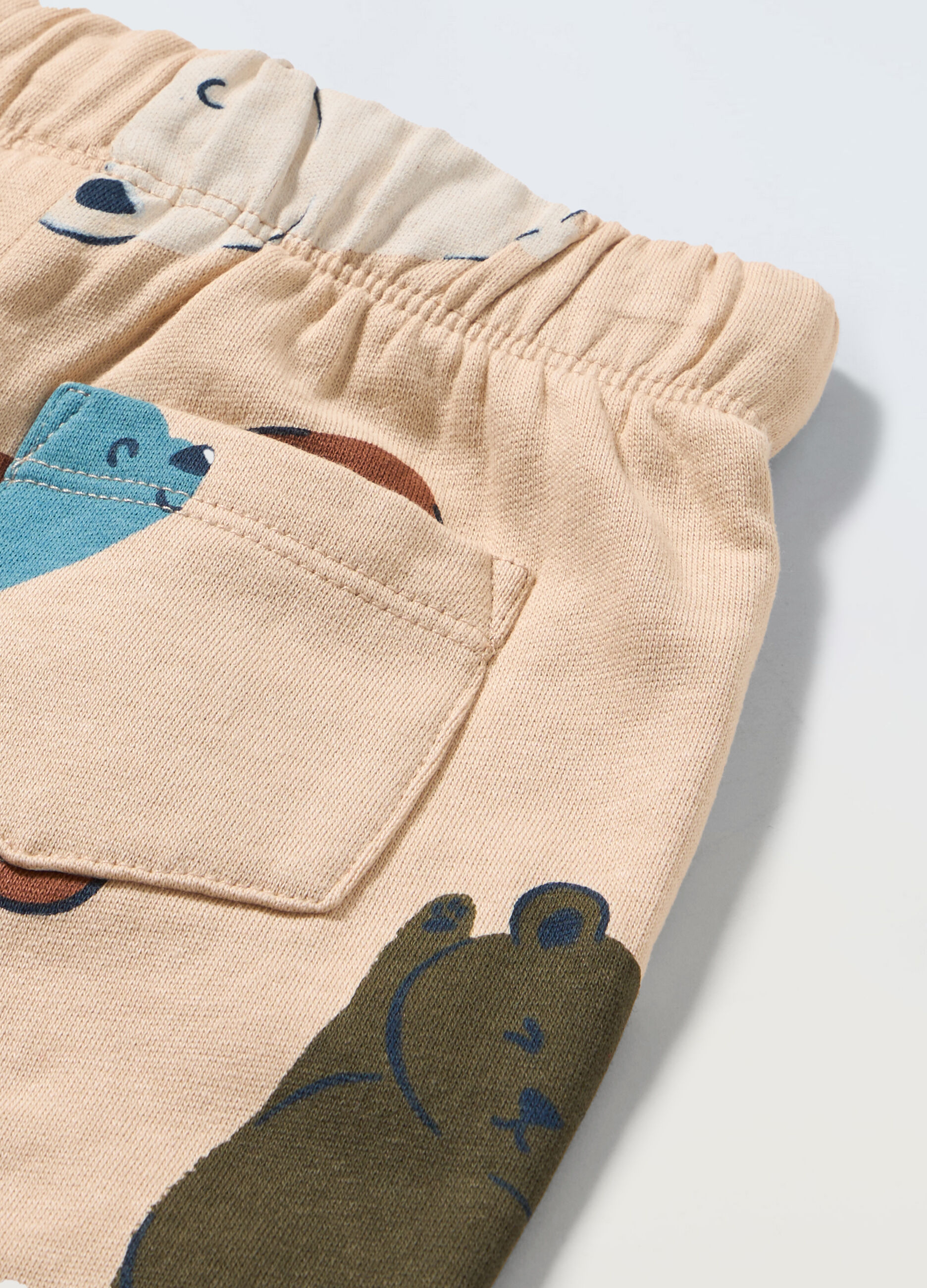 Jogger in puro cotone fleece neonato_1