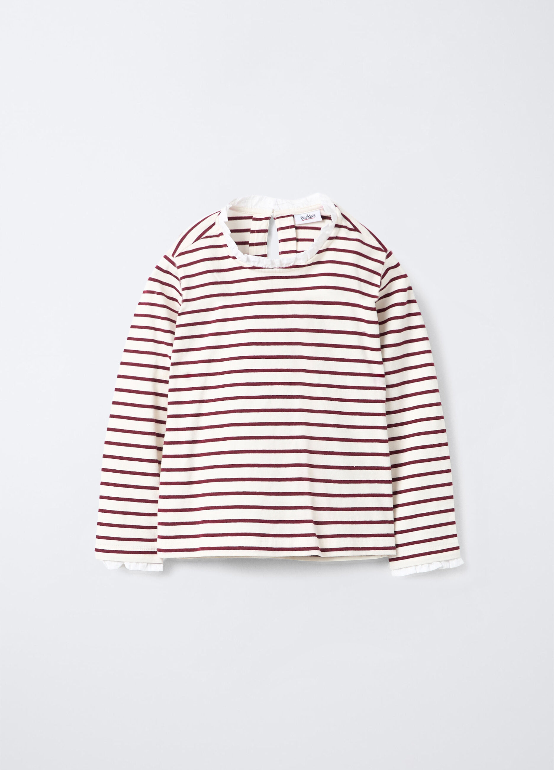 T-shirt girocollo in jersey di puro cotone bambina_0