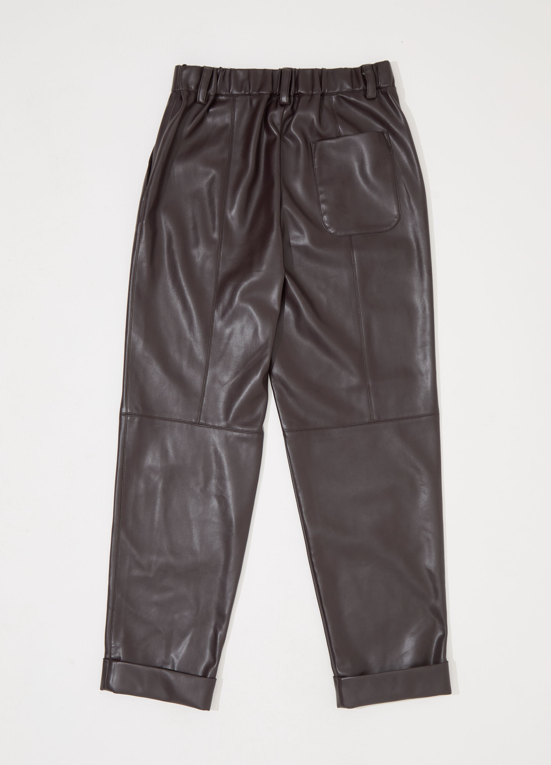 Pantalone balloon in ecopelle donna_4