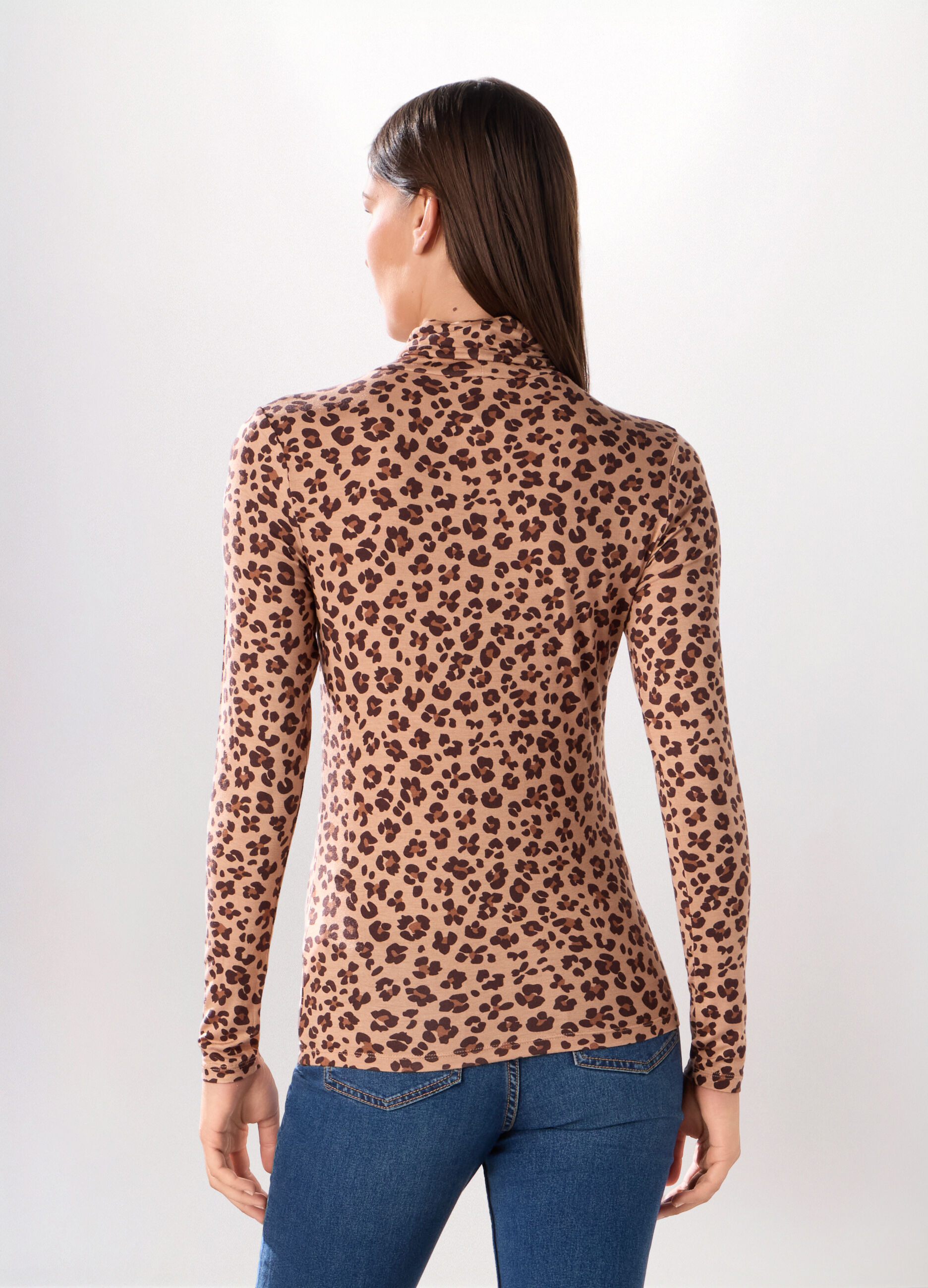 Lupetto in jersey di viscosa stretch donna_1