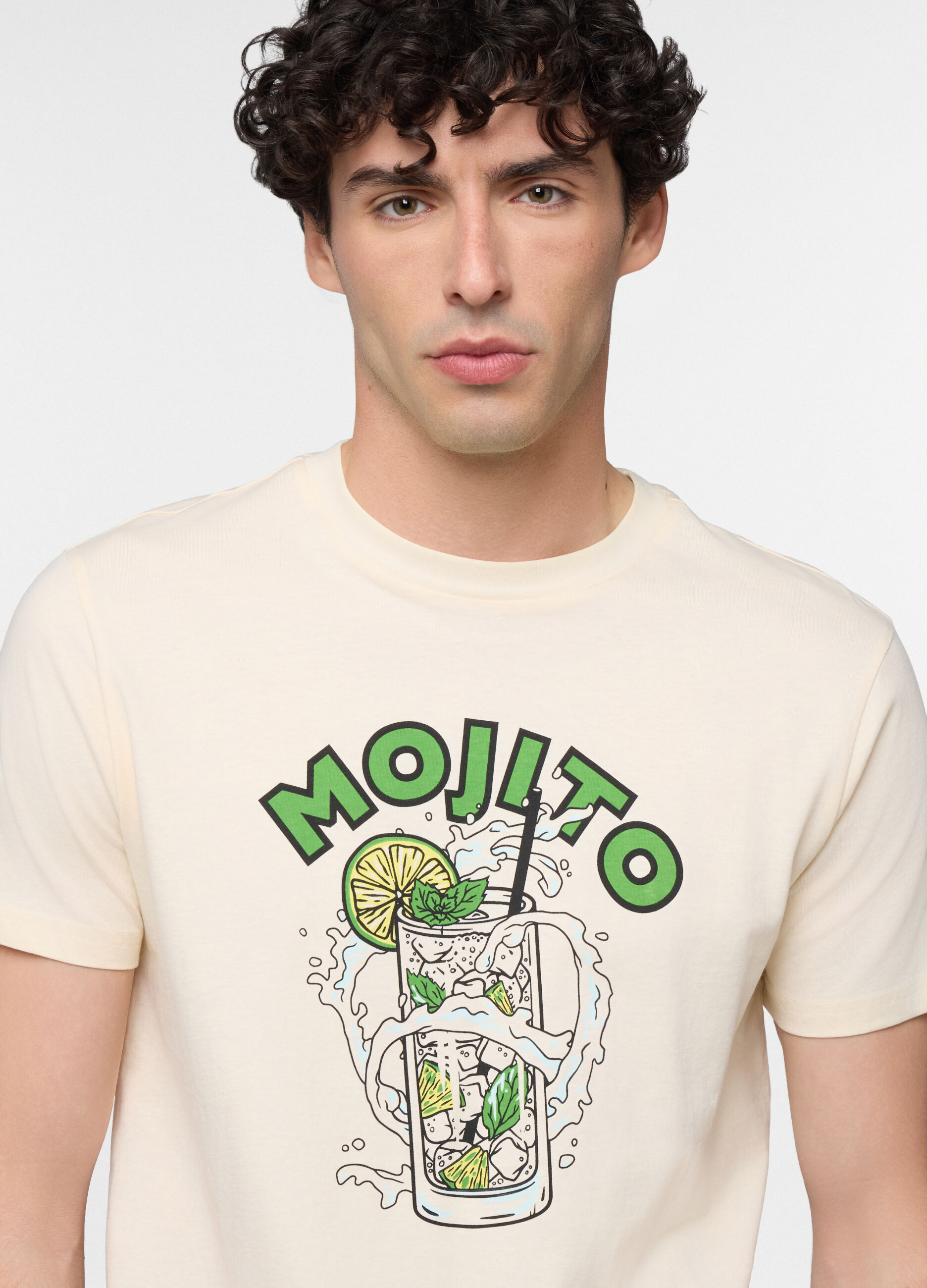 T-shirt in misto cotone con stampa uomo_2