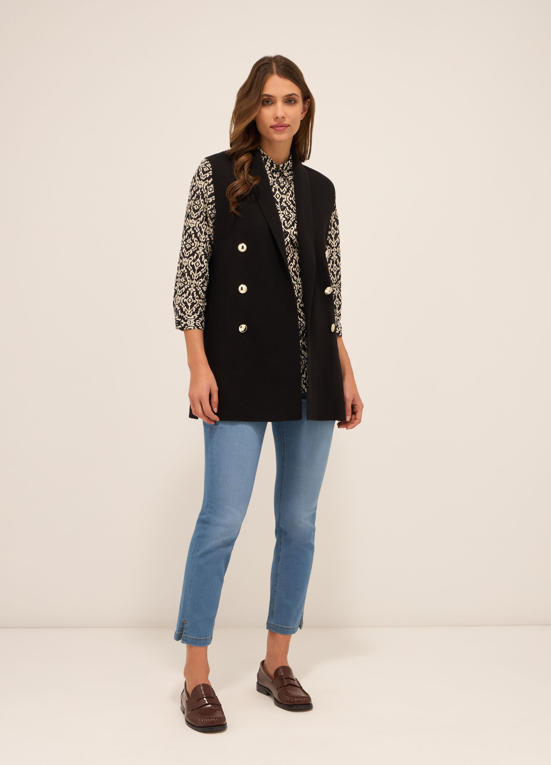 Gilet tricot misto cotone donna_0
